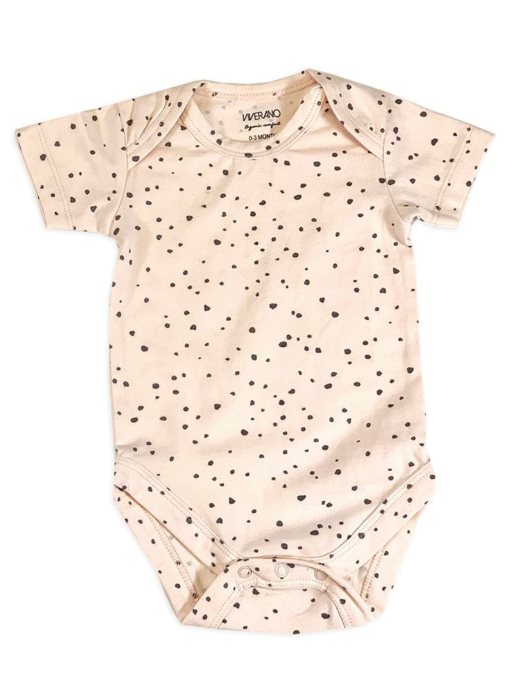 Florence Dot Short Sleeve Baby Bodysuit -(2 Colors)