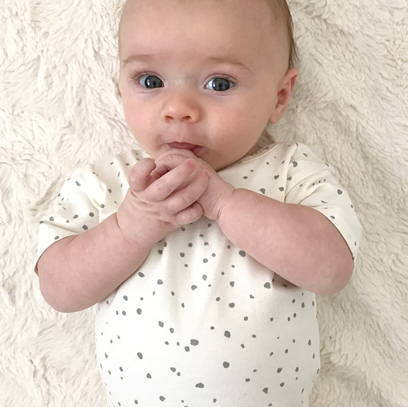 Florence Dot Short Sleeve Baby Bodysuit -(2 Colors)