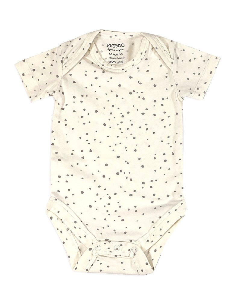 Florence Dot Short Sleeve Baby Bodysuit -(2 Colors)