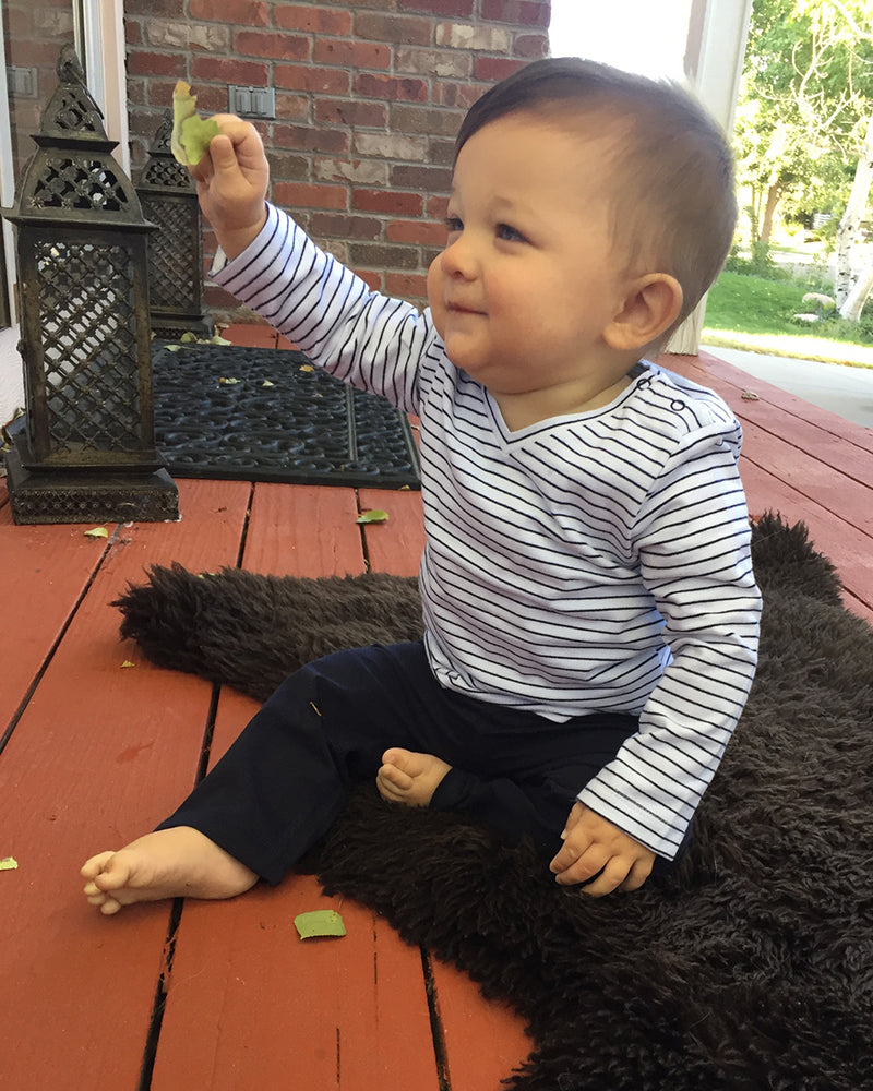 Venice Long Sleeve Baby T-Shirt - 2 Pack (2 colors) Organic Cotton