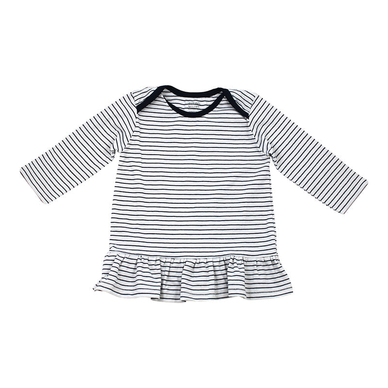 Venice Stripe Jersey Long Sleeve Baby Dress Top (2 Colors)
