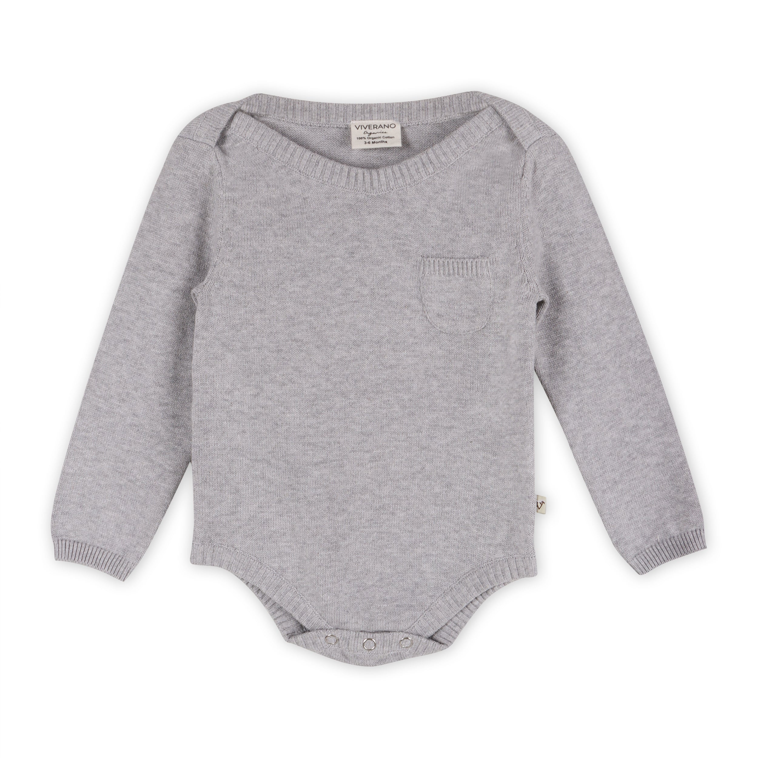 Milan Knit Full Sleeve Baby Romper Bodysuit (2 Colors)