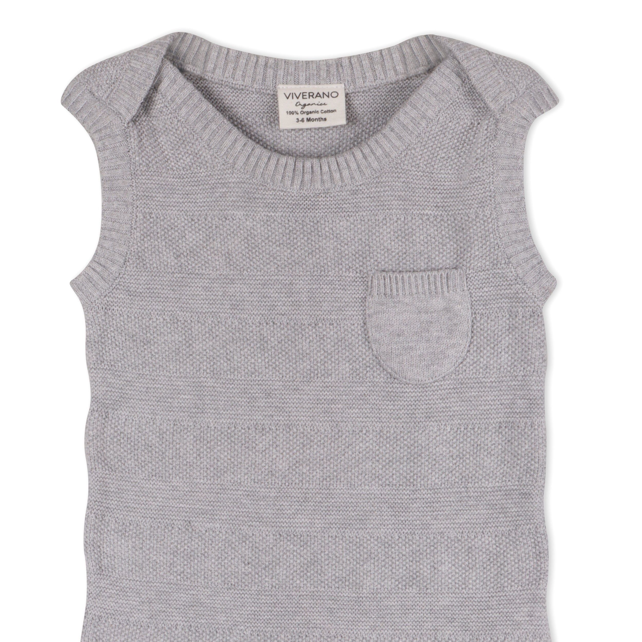 Milan Organic Rib Knit Baby Bodysuit - Sleeveless (2 Colors)