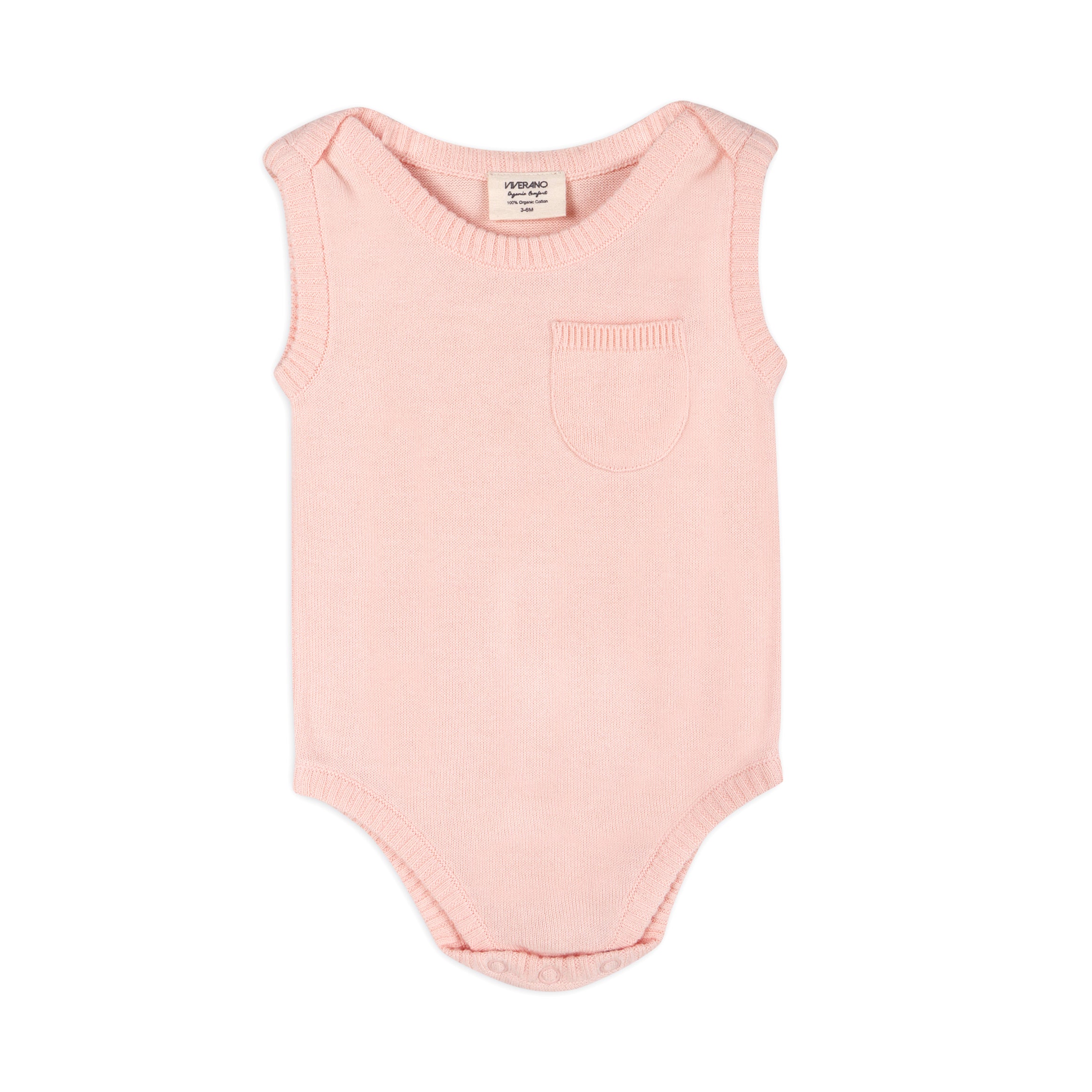 Milan Organic Knit Sleeveless Baby Bodysuit (4 Colors)