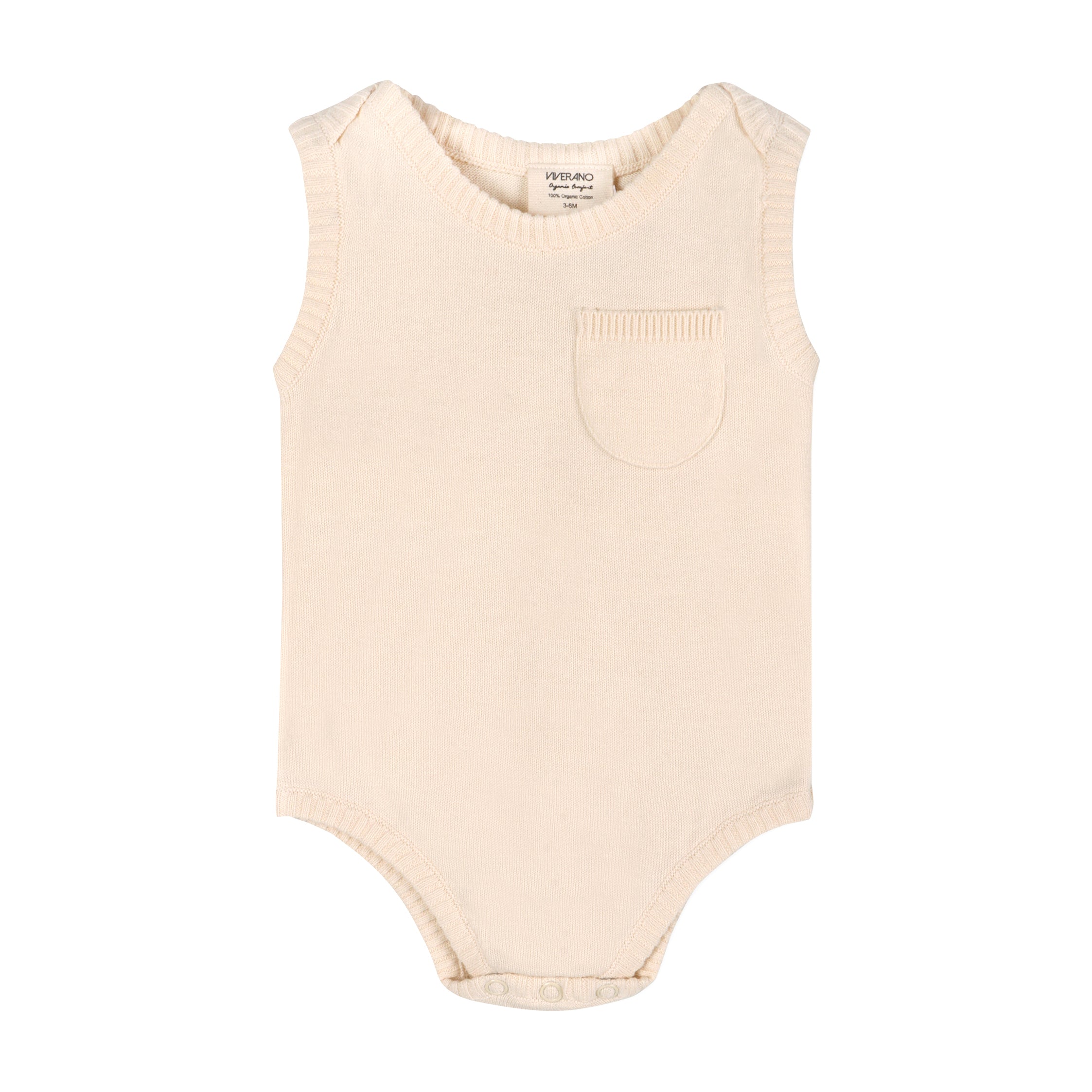 Milan Organic Knit Sleeveless Baby Bodysuit (4 Colors)