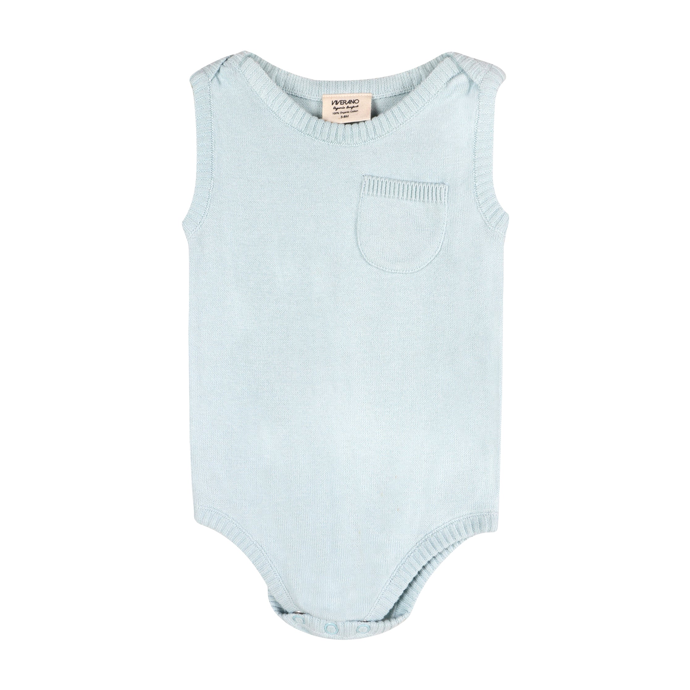Milan Organic Knit Sleeveless Baby Bodysuit (4 Colors)