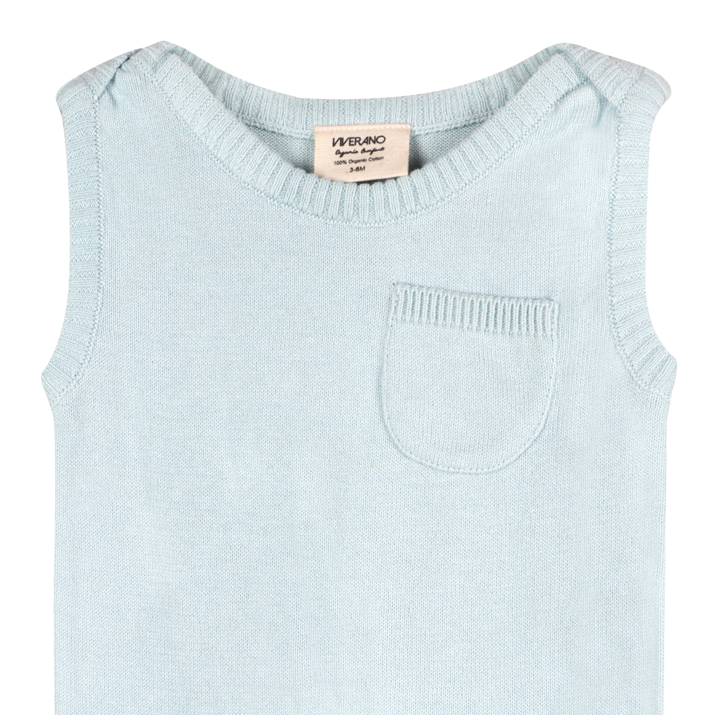 Milan Organic Knit Sleeveless Baby Bodysuit (4 Colors)