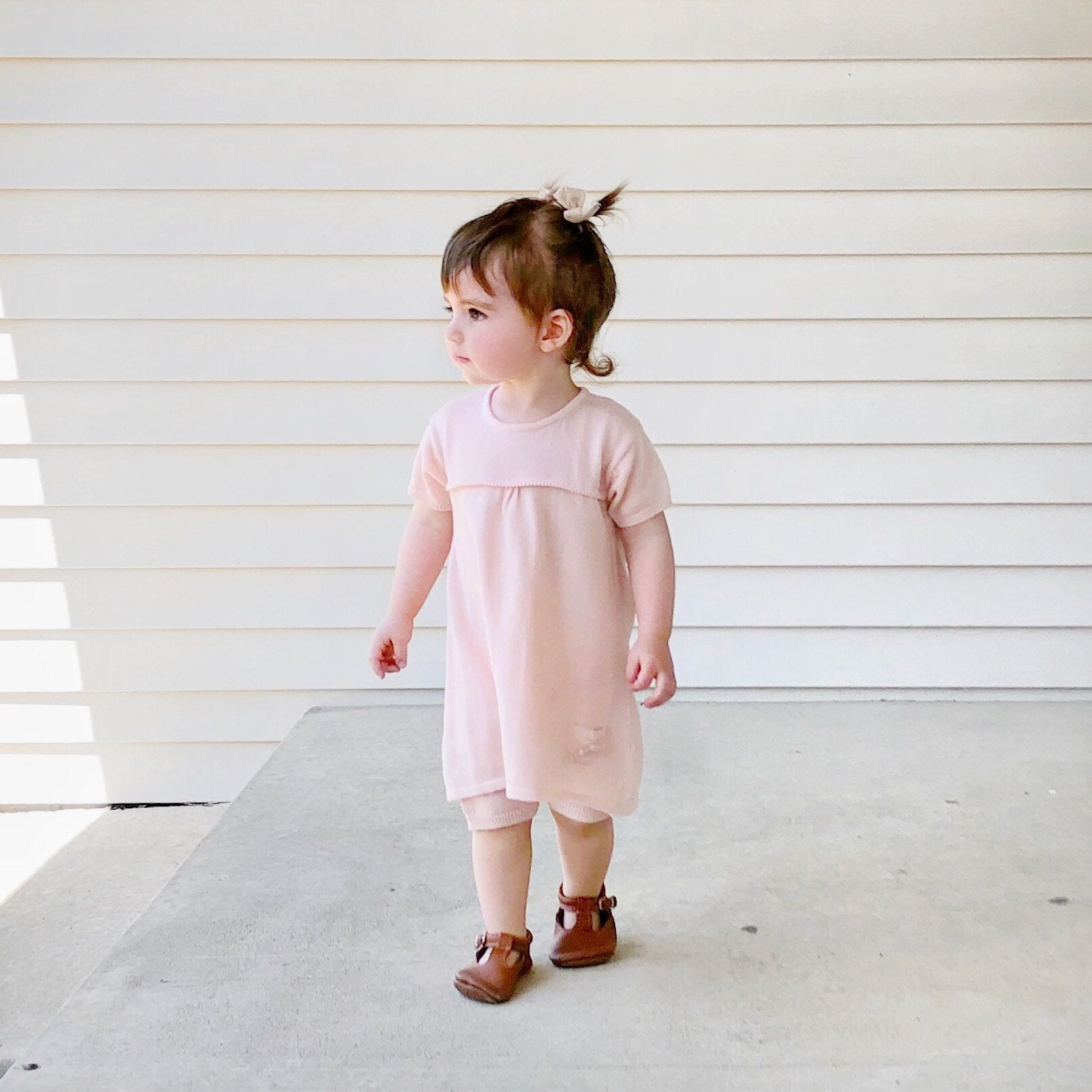 Milan Knit Dress Top - Short Sleeves - Cream