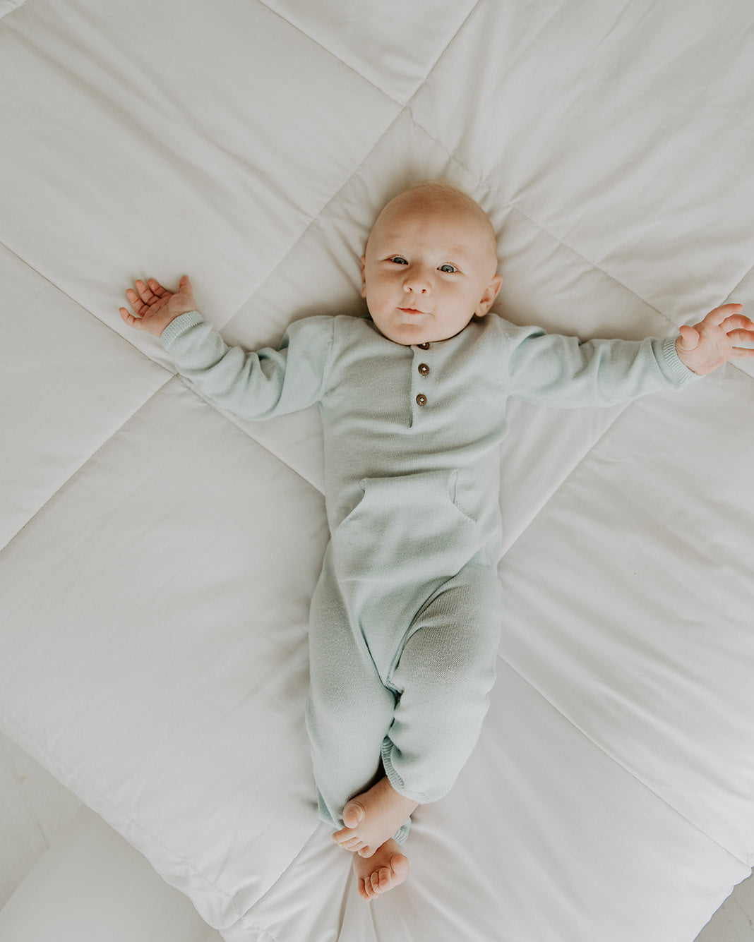 Milan Knit Kangaroo Pocket Baby Jumpsuit Coverall (3 Colors)