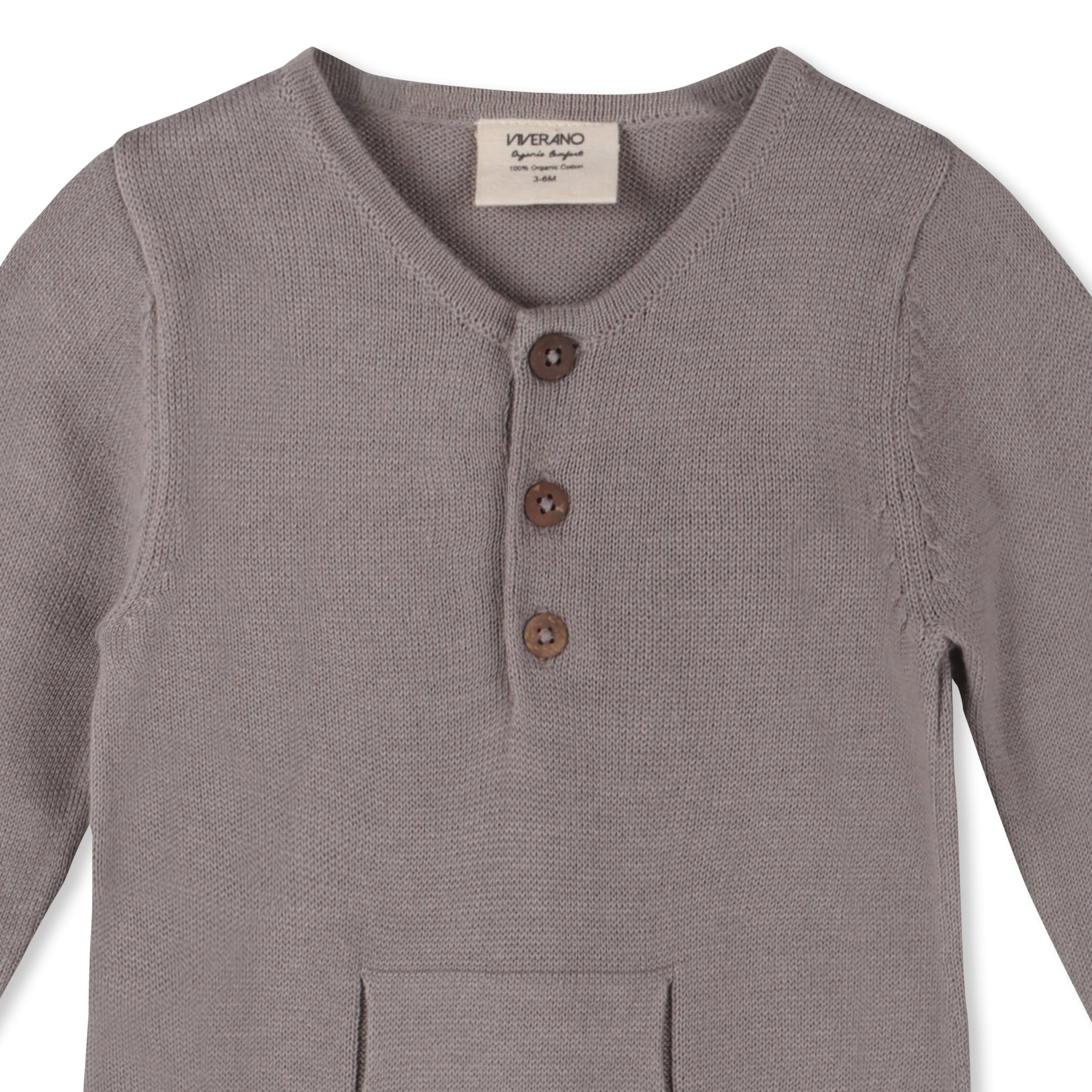 Milan Knit Kangaroo Pocket Baby Jumpsuit Coverall (3 Colors)