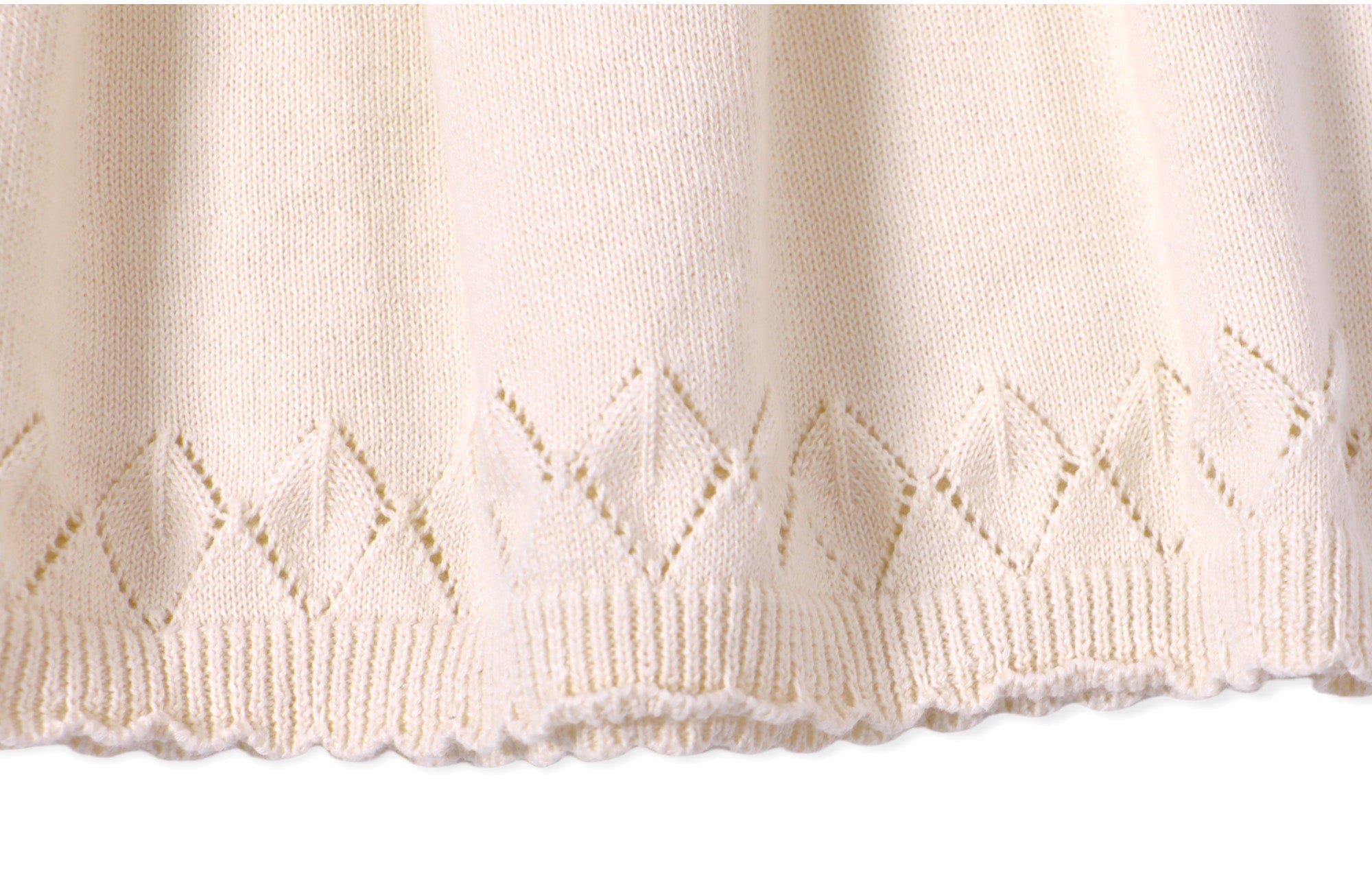 Milan Pastel Pointelle Sweater Knit Baby Dress (Organic Cotton)