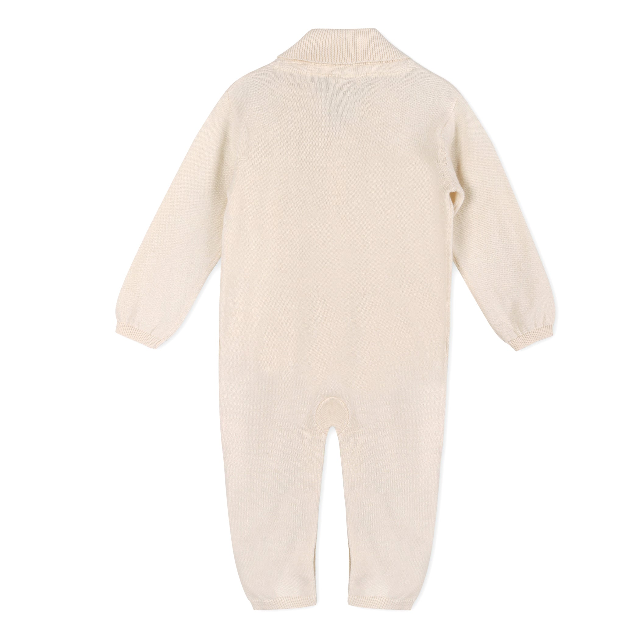 Milan Knit Shawl Collar Baby Jumpsuit Coverall (Organic)
