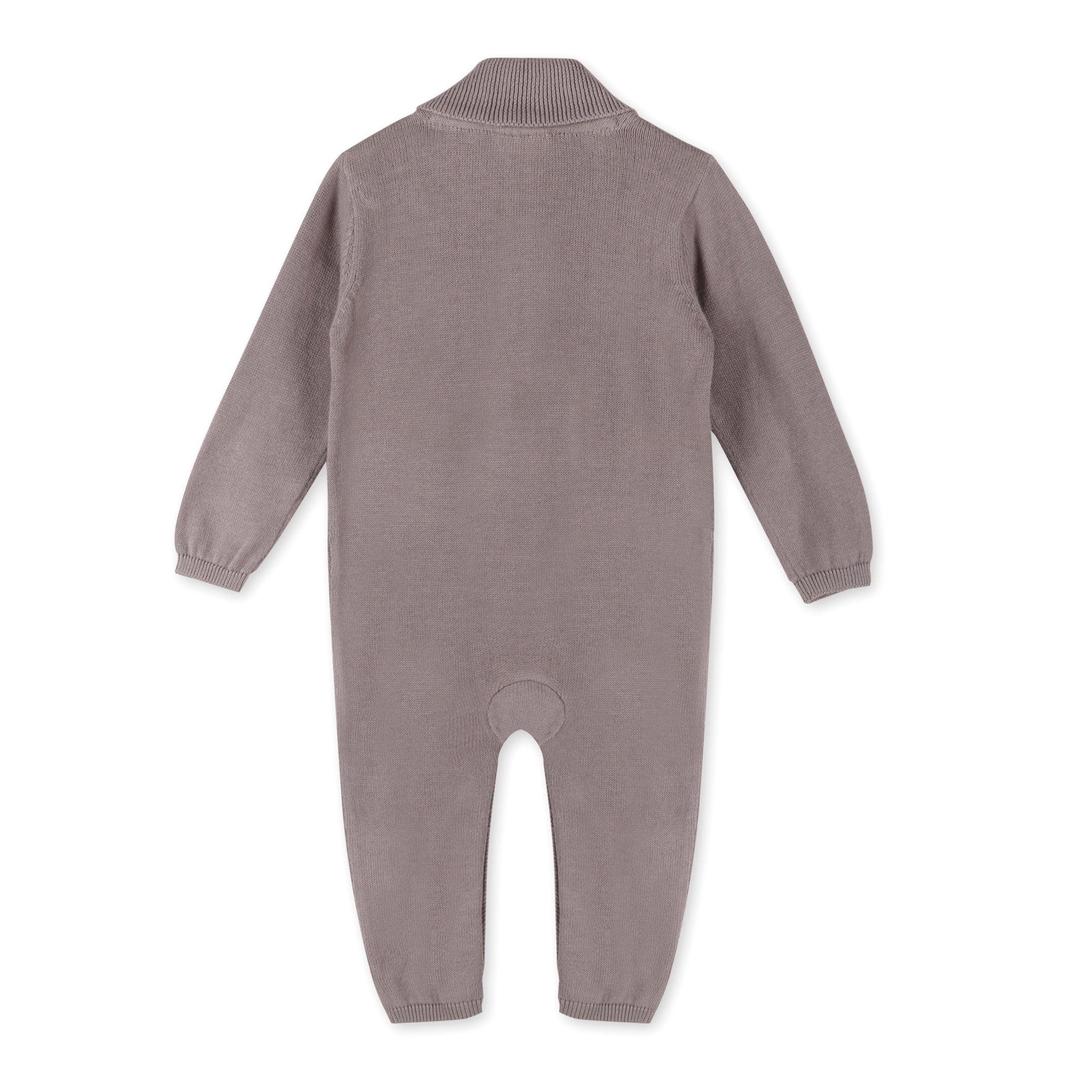 Milan Knit Shawl Collar Baby Jumpsuit Coverall (Organic)