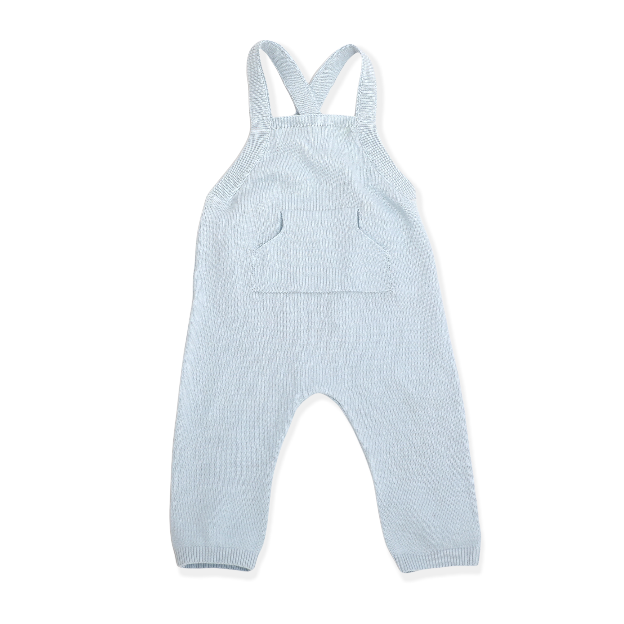 Milan Knit Kangaroo Pocket Overall Romper + Bodysuit Set (2 Colors)