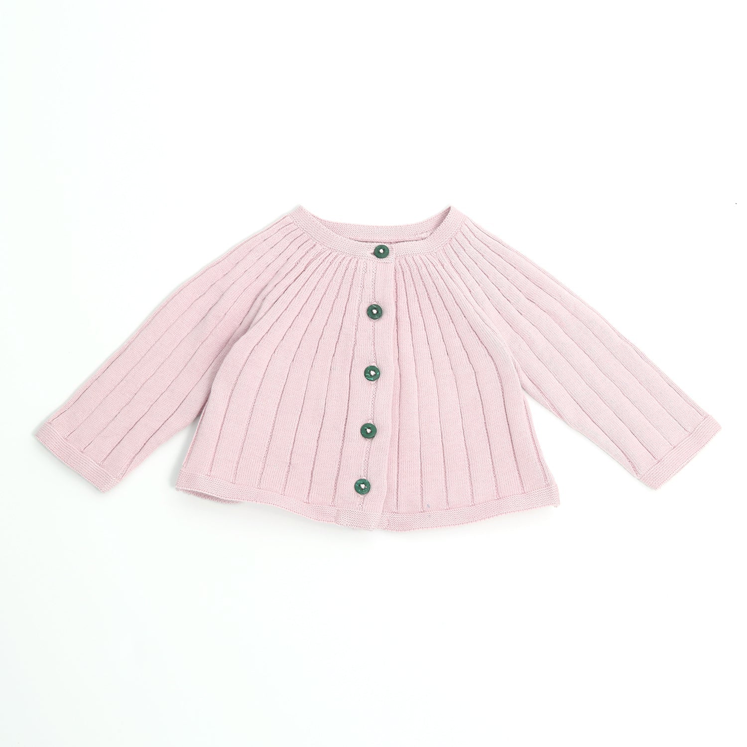 Milan Ribbed Girl Cardigan (2 Colors) - Organic Cotton