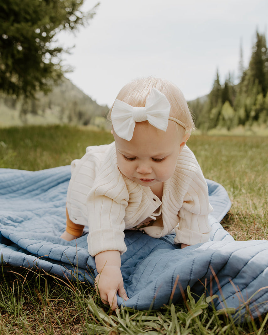 Milan Ribbed Girl Cardigan (2 Colors) - Organic Cotton