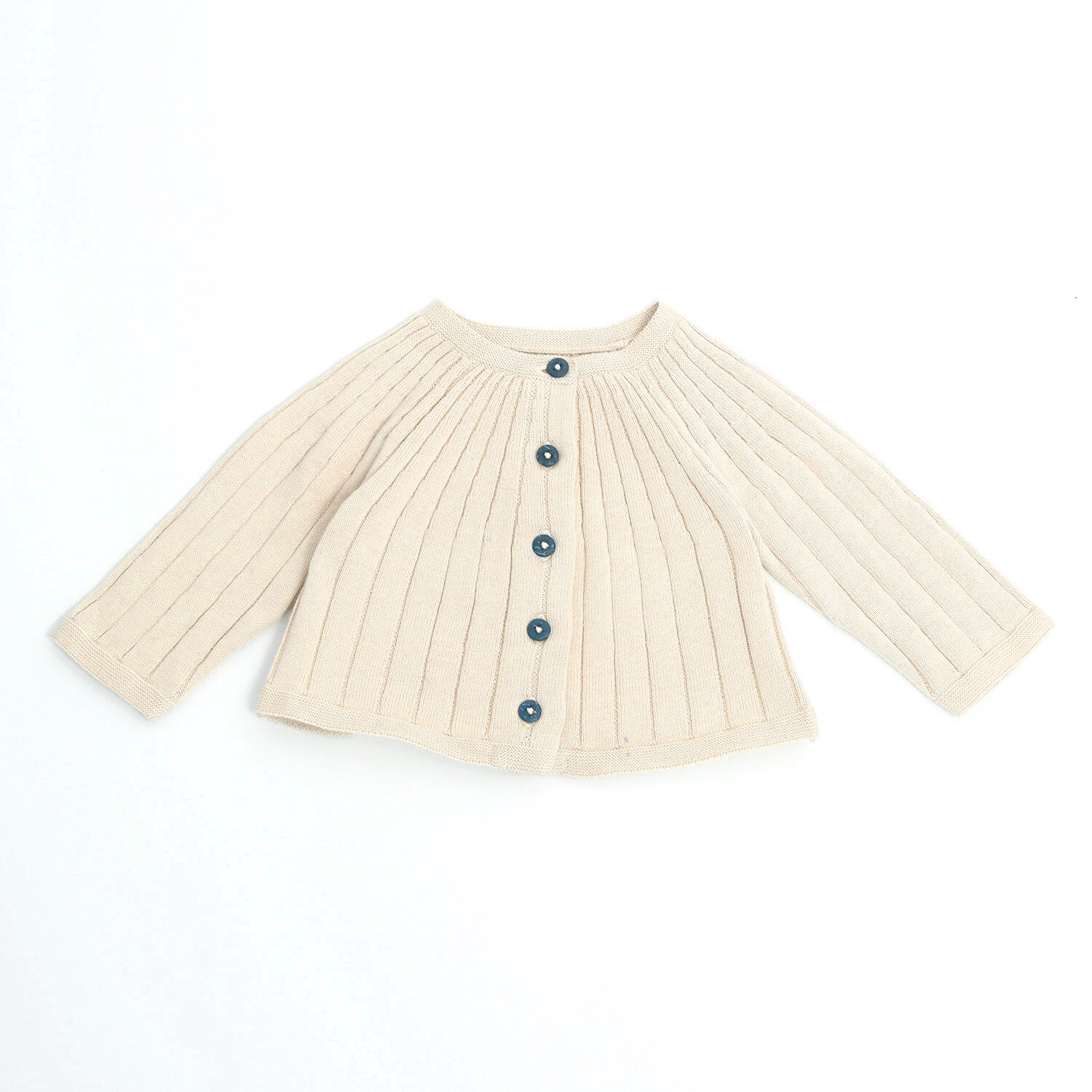 Milan Ribbed Girl Cardigan (2 Colors) - Organic Cotton