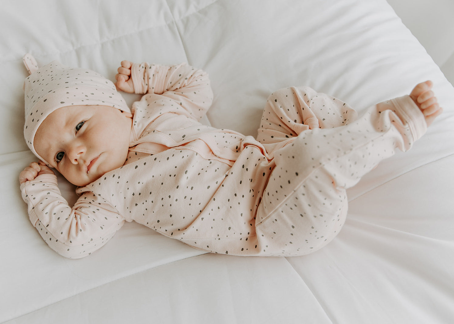 Florence Pebble Dot Jumpsuit Romper - Organic Cotton (2 Colors)