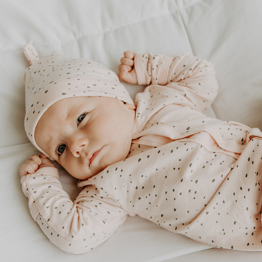 Florence Pebble Baby Beanie Knot Hat (Organic)