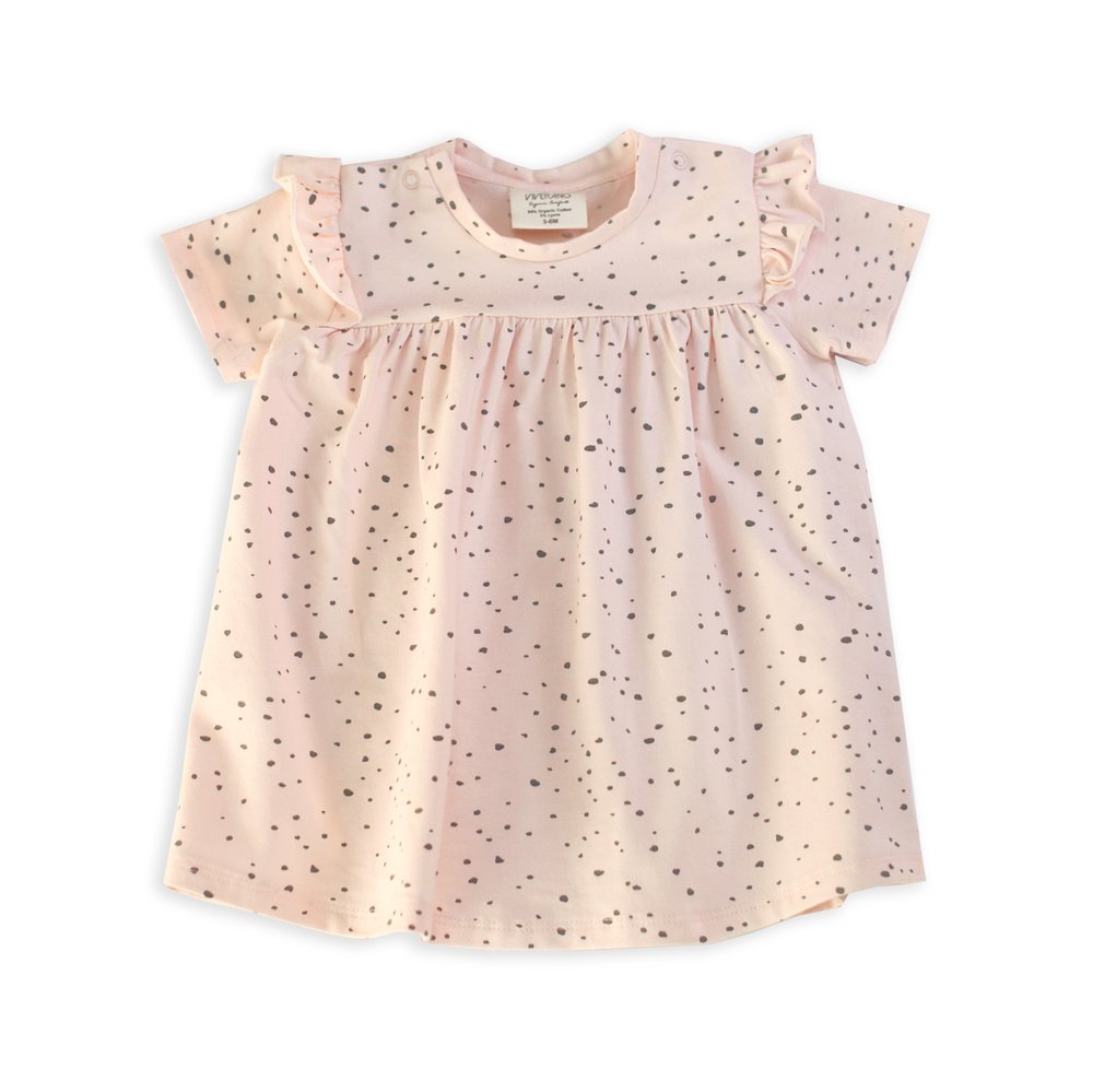 Florence Pebble Short Sleeve Ruffle Dress + Bloomer Set