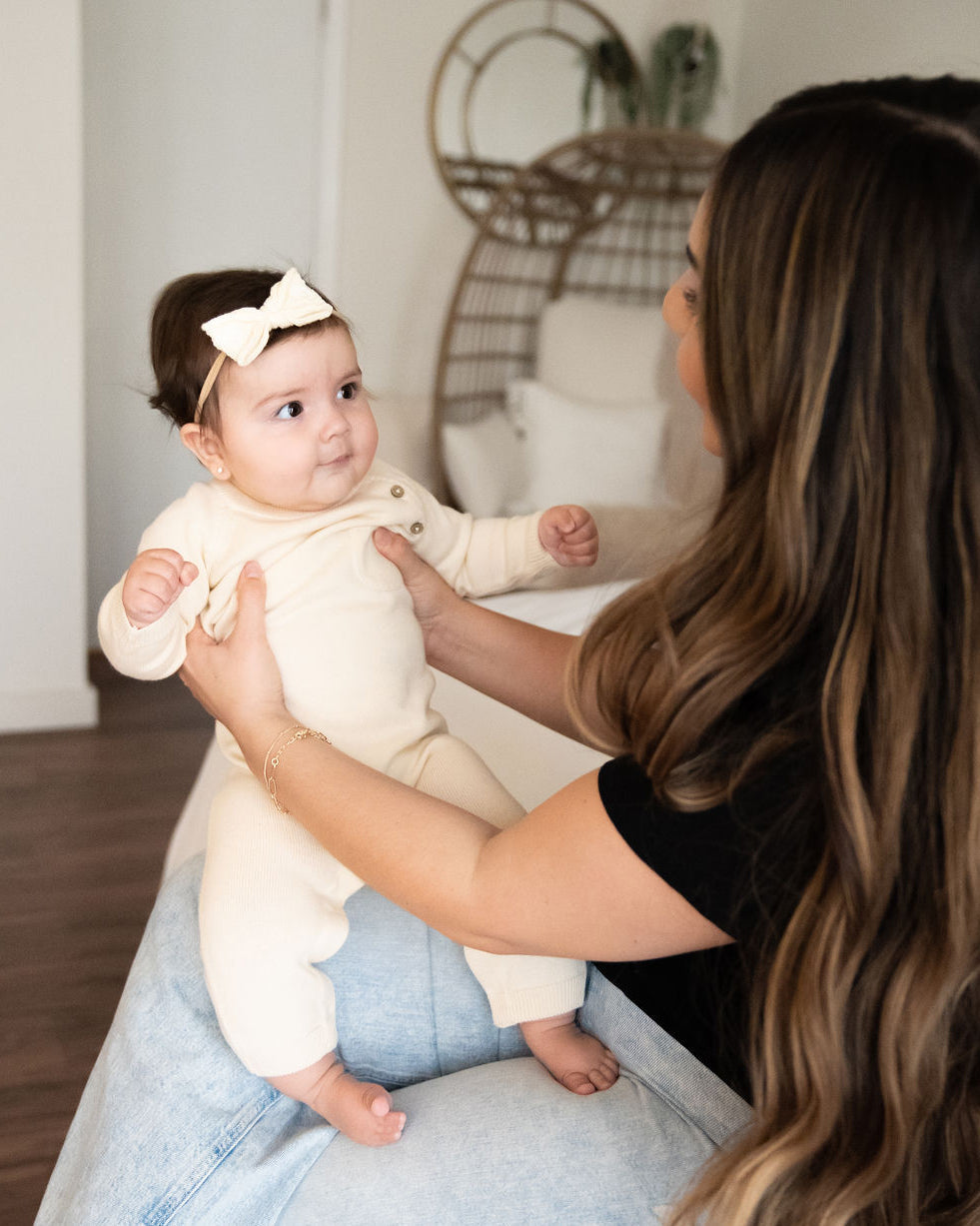 Milan Side Button & Pocket Knit Baby Jumpsuit (Organic Cotton) - 3 Colors