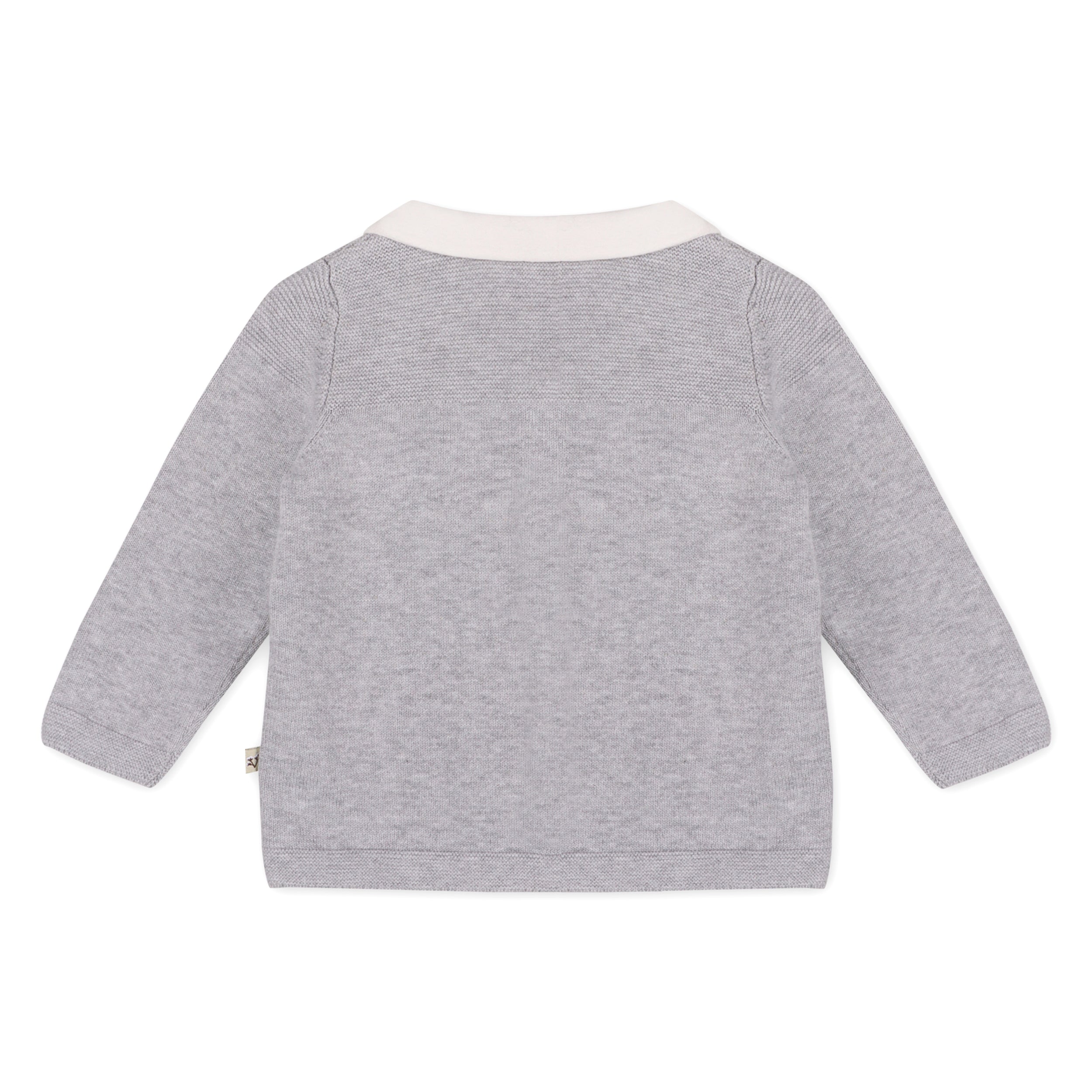 Milan Peter Pan Cable Knit Baby Cardigan Sweater (Organic Cotton)