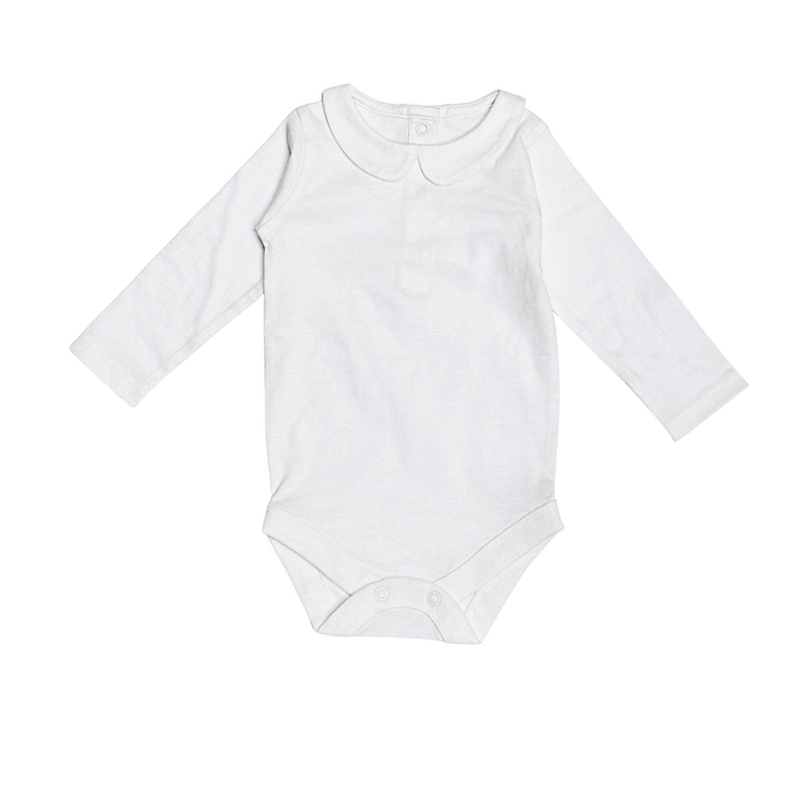 Basic Peter Pan Long Sleeve Baby Bodysuit (Organic Cotton)