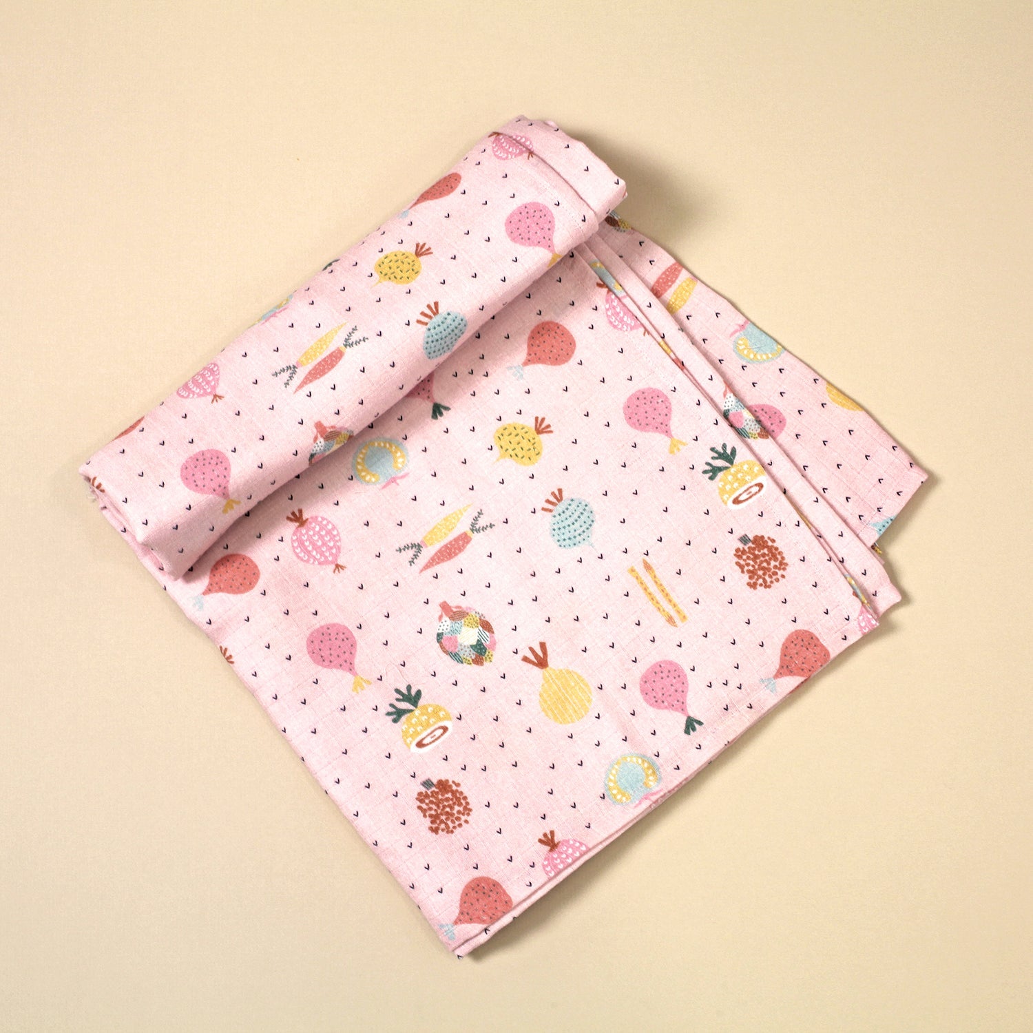 Organic Muslin Swaddle Blanket - Veggie Salad
