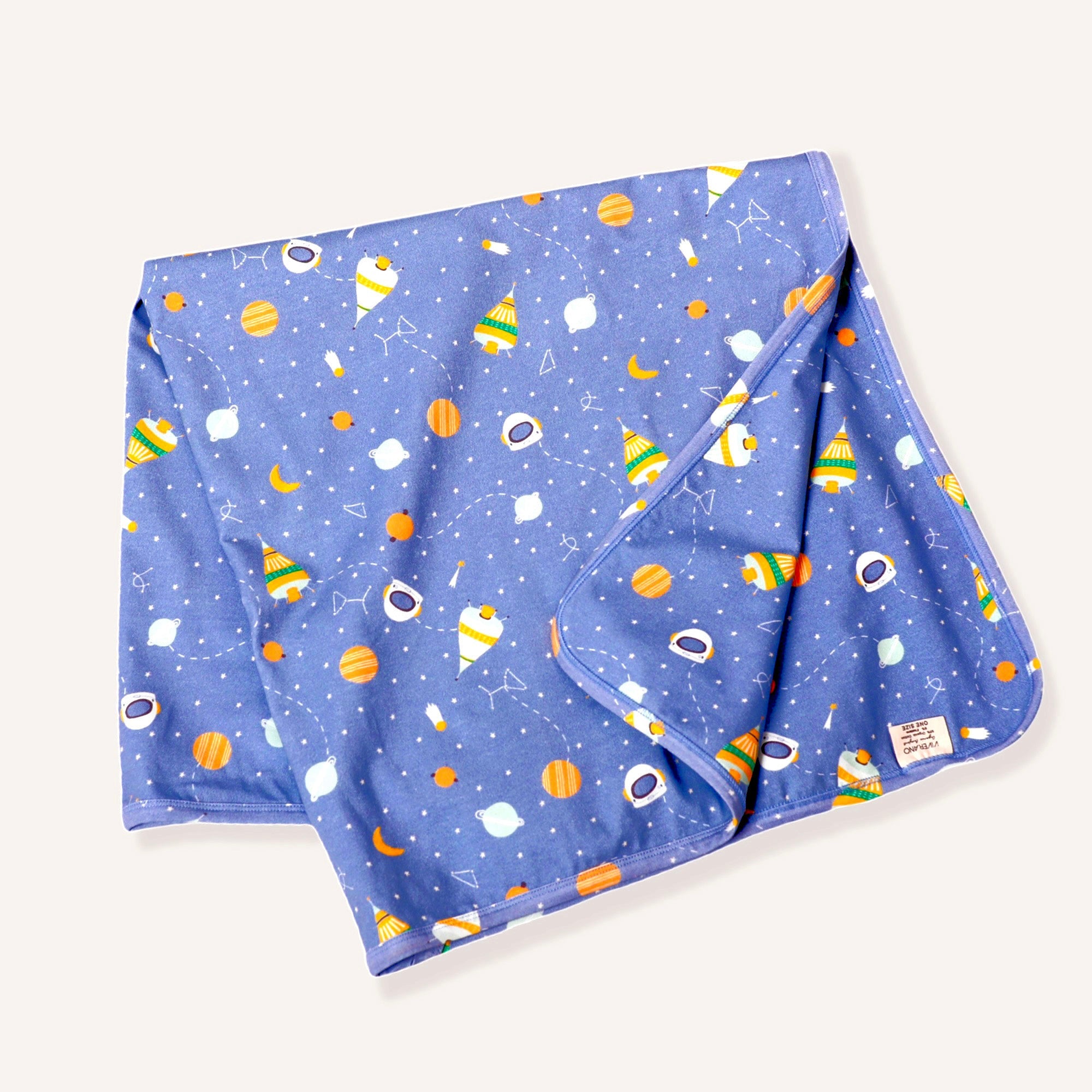 Space Dream Reversible Baby Blanket (Organic Cotton)