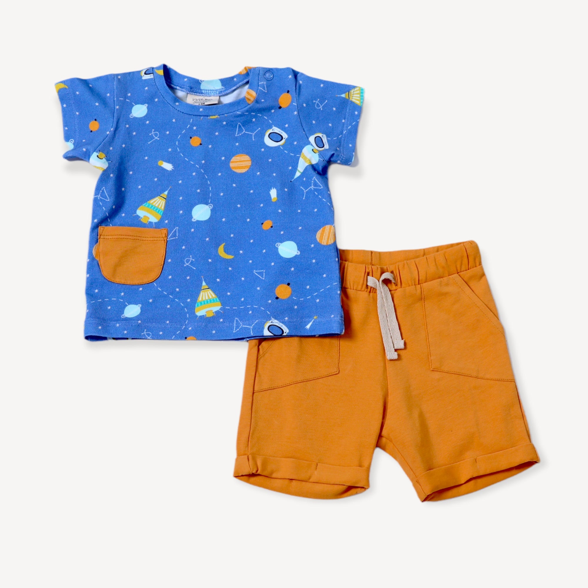 Space Dream Baby Tee Shirt + Shorts Set (Organic Cotton)