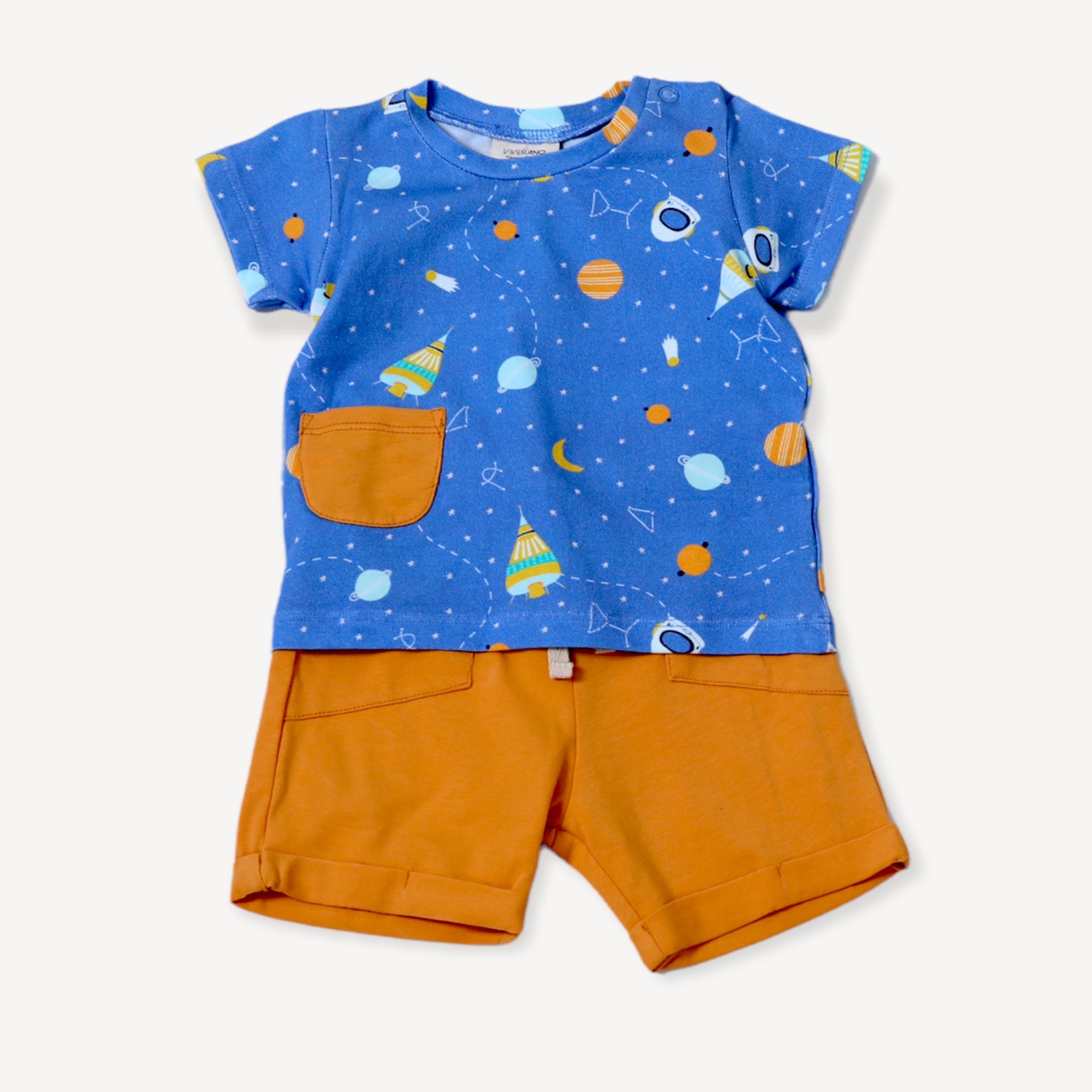 Space Dream Baby Tee Shirt + Shorts Set (Organic Cotton)