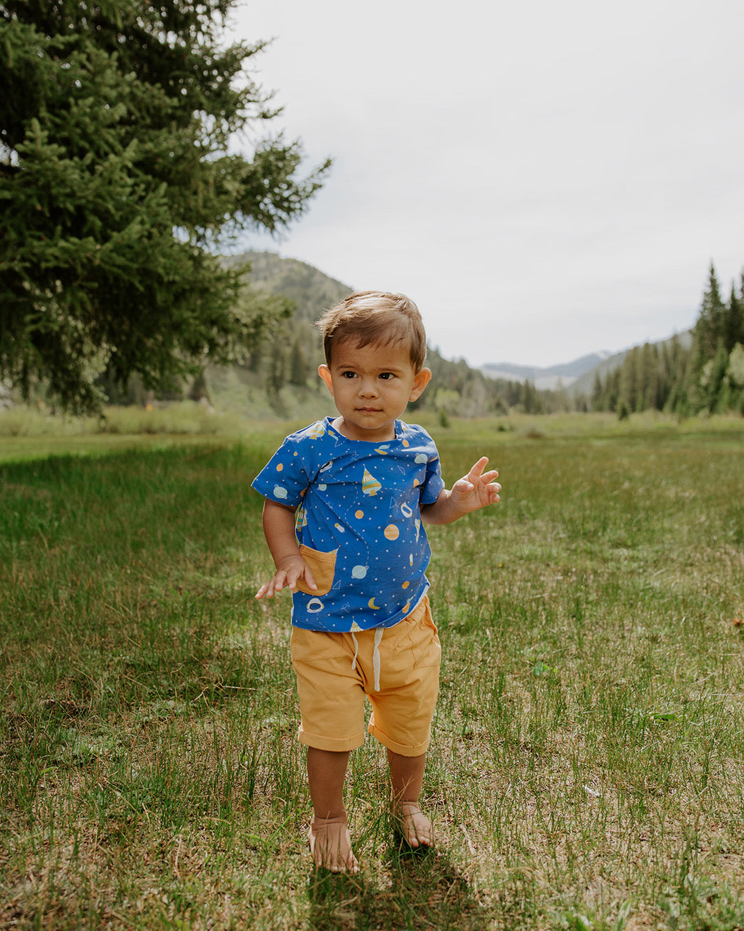 Space Dream Baby Tee Shirt + Shorts Set (Organic Cotton)