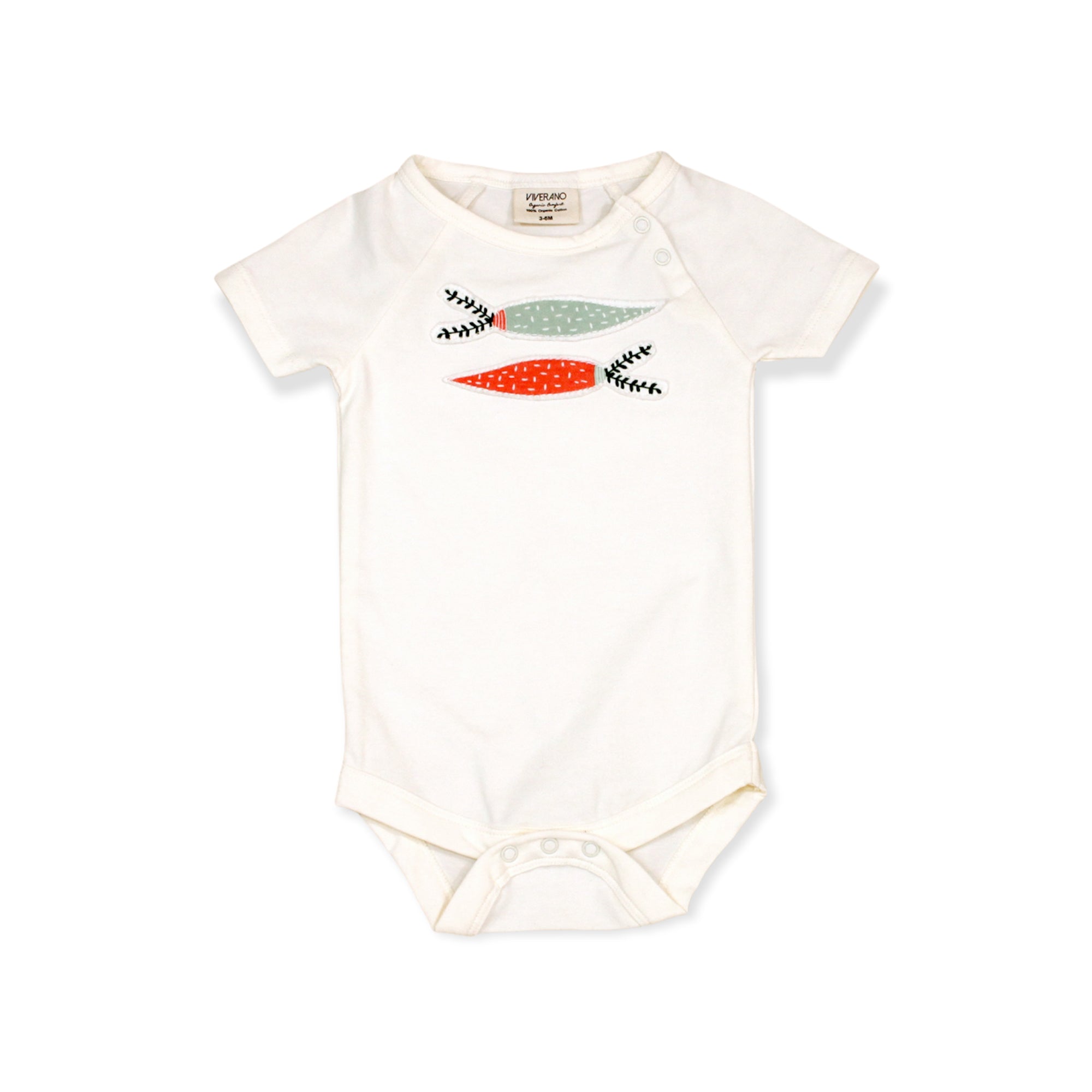 Baby Bodysuit with Applique - Veggie Salad (Organic Cotton)
