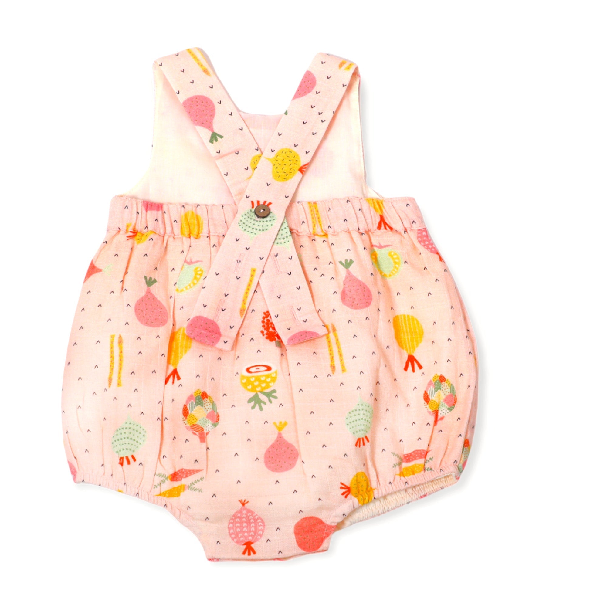 Veggie Salad Peter Pan Bubble Romper (Organic Muslin)