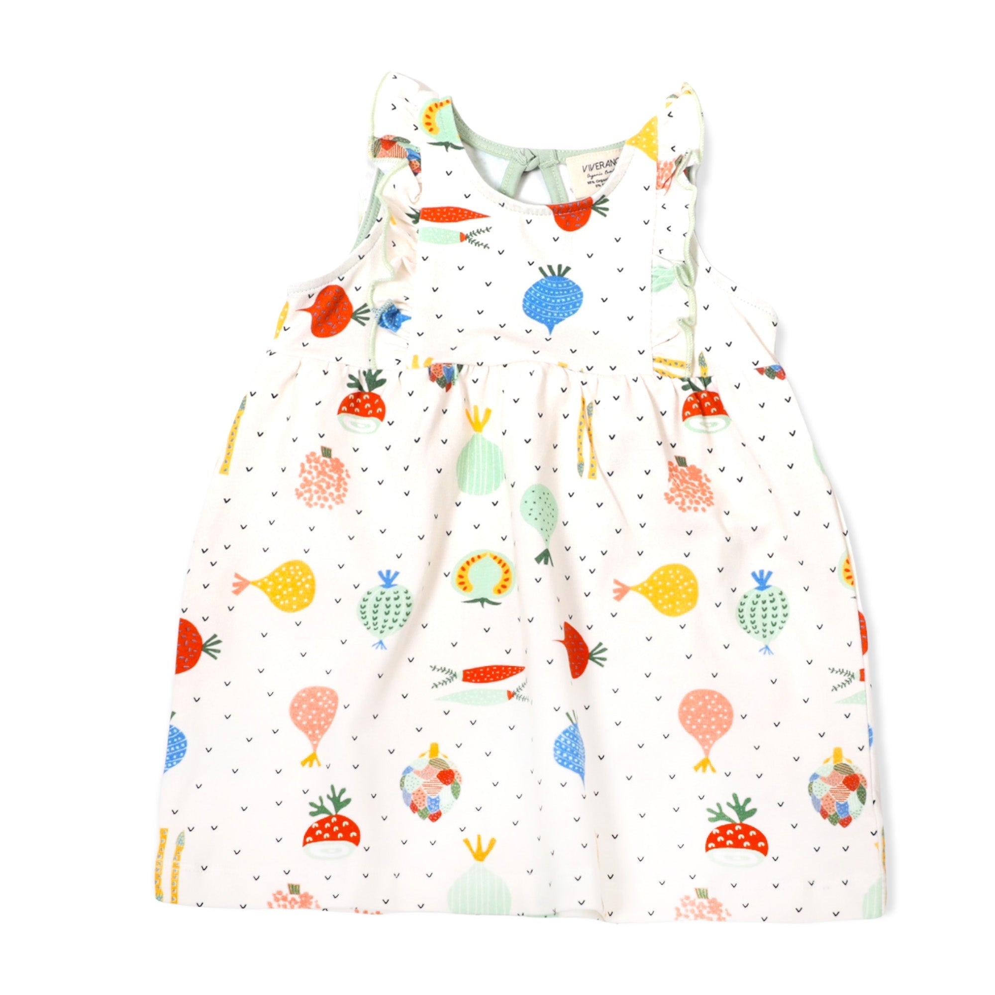 Veggie Salad Ruffled Sleeveless Dress+ Bloomer Set (Organic)