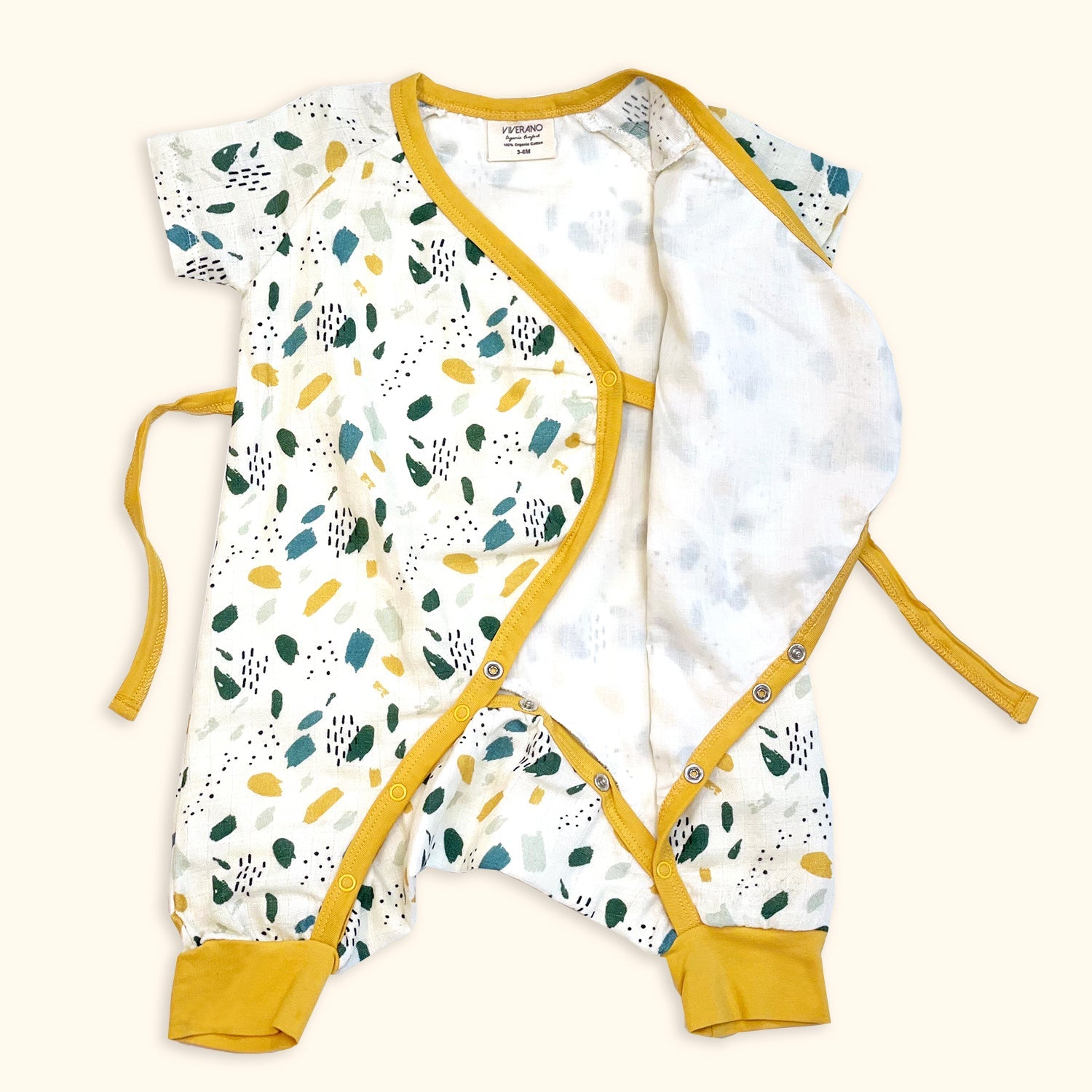 Florence Bloom Short Sleeve Kimono Romper (Organic Cotton)