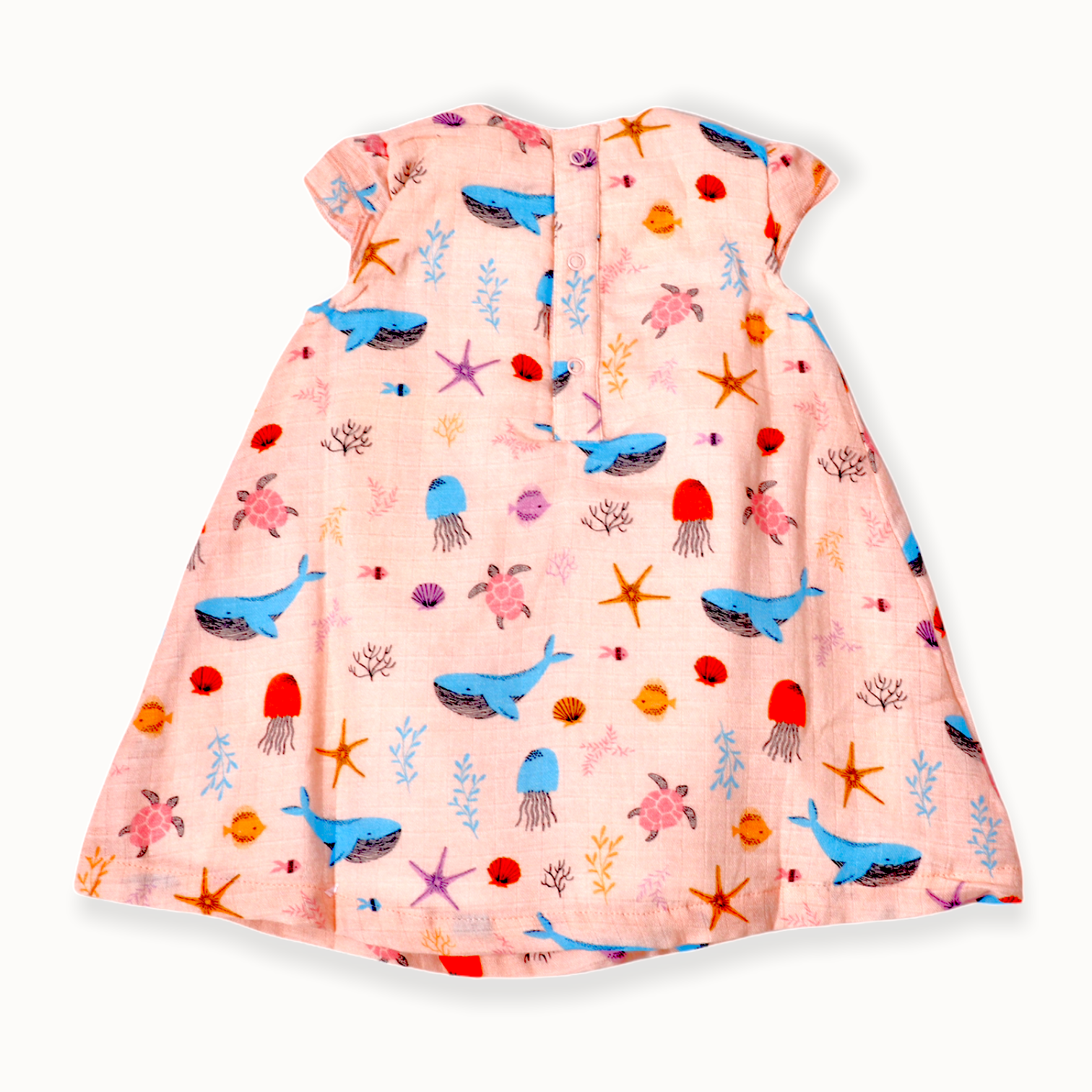 Ocean Bora Bora Ruffled Cap Sleeve Baby Dress+ Bloomer Set