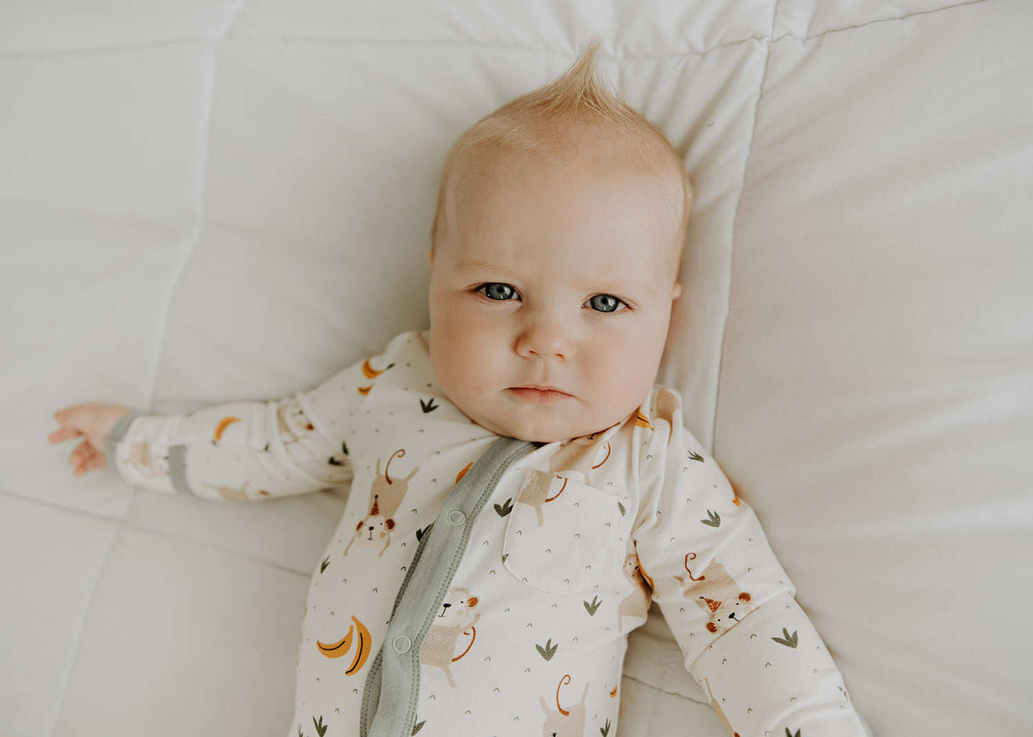 Monkey In The Wood Baby Jumpsuit Coverall (Organic Cotton)