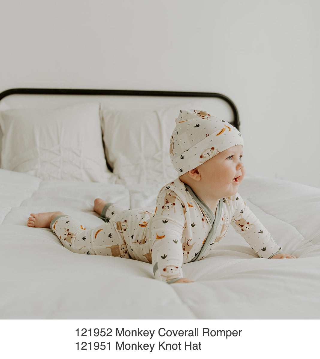 Monkey In The Wood Baby Jumpsuit Coverall (Organic Cotton)