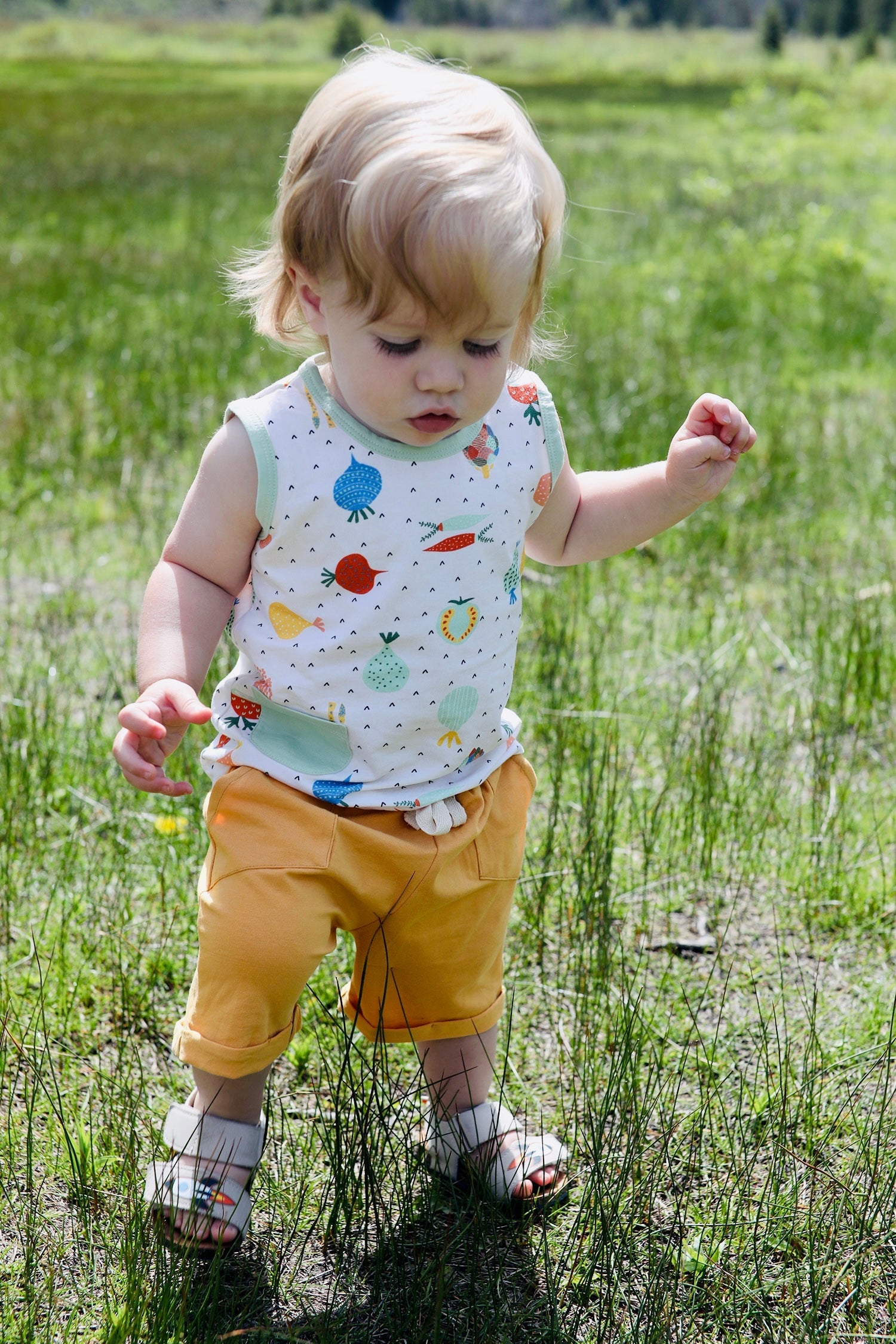 Veggie Salad Sleeveless Tee + Shorts Set (Organic Jersey)