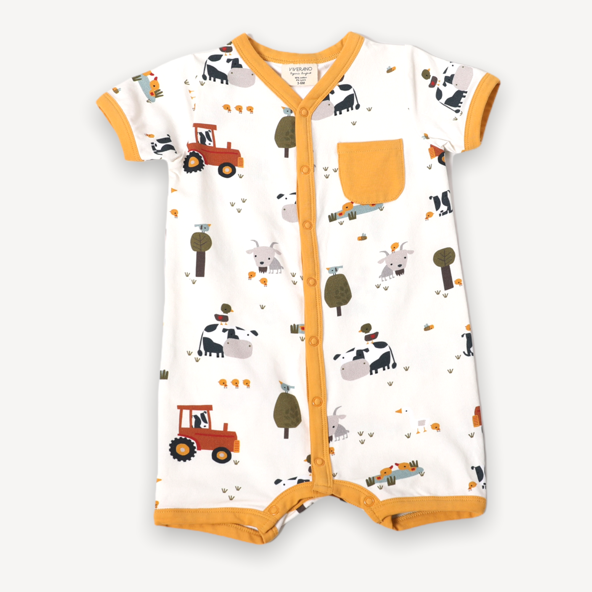 Farm Baby Short Romper (Organic Cotton)