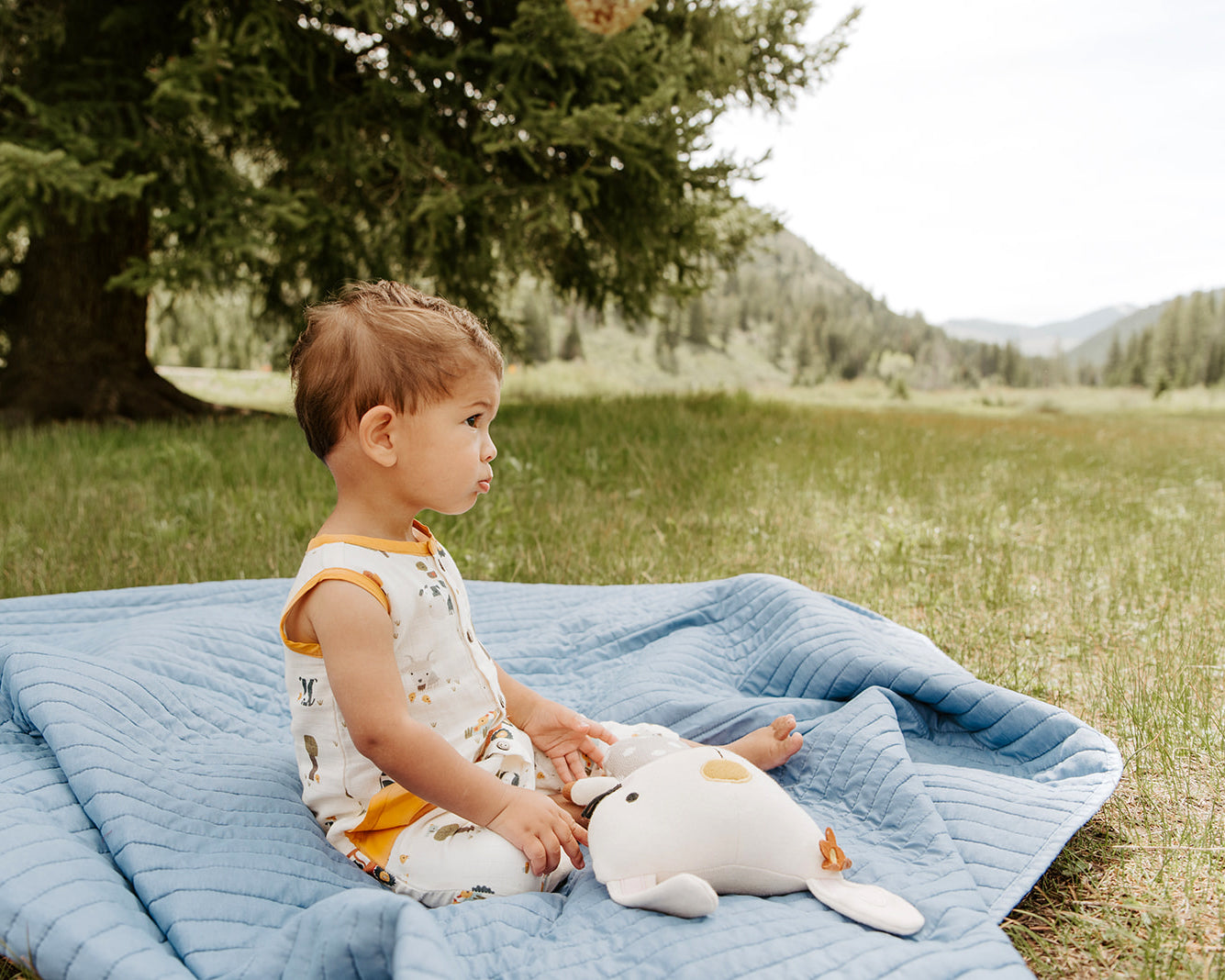 Chick Chick Farm Side Pocket Sleeveless Jumpsuit Romper (Organic Cotton)