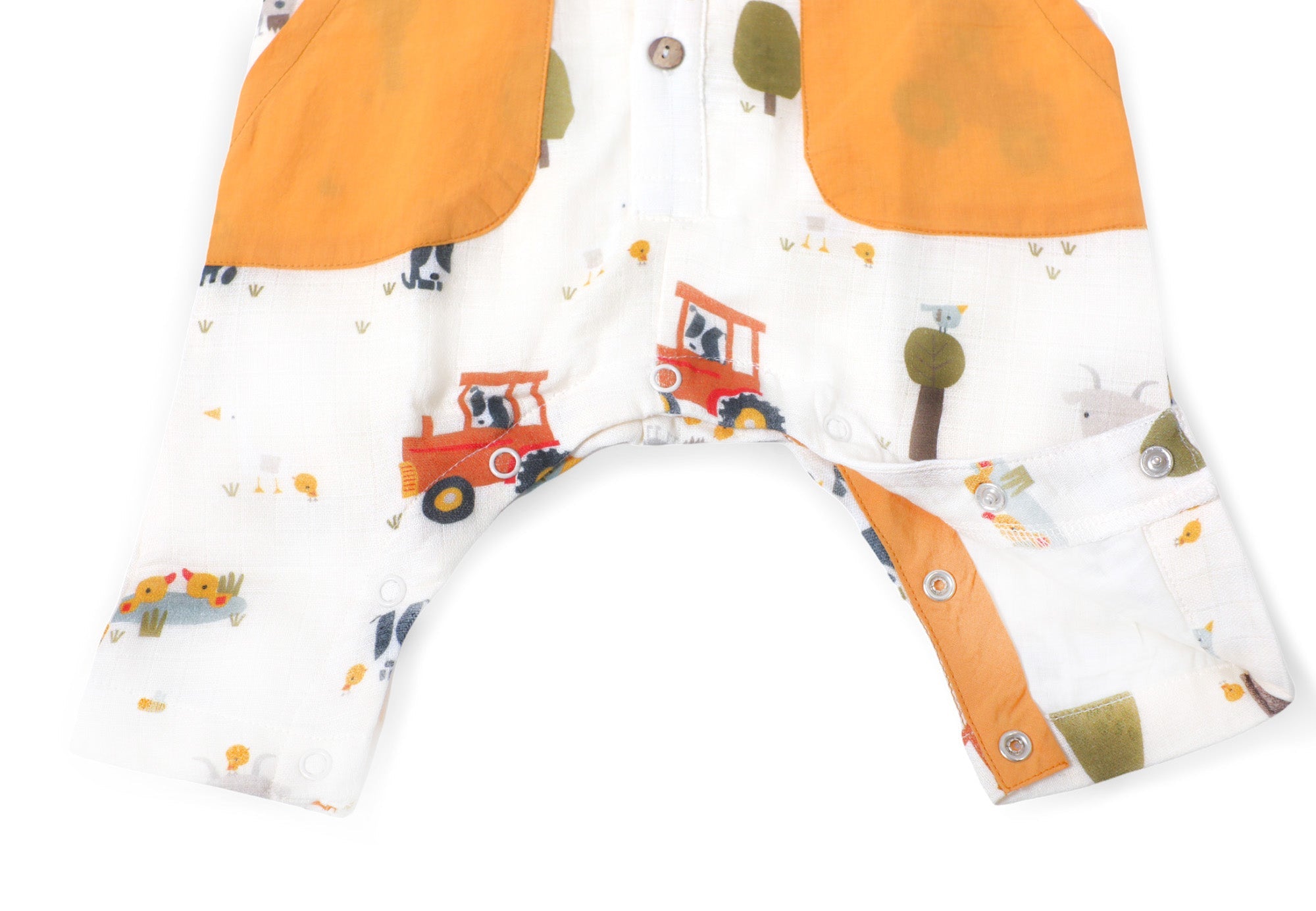 Chick Chick Farm Side Pocket Sleeveless Jumpsuit Romper (Organic Cotton)