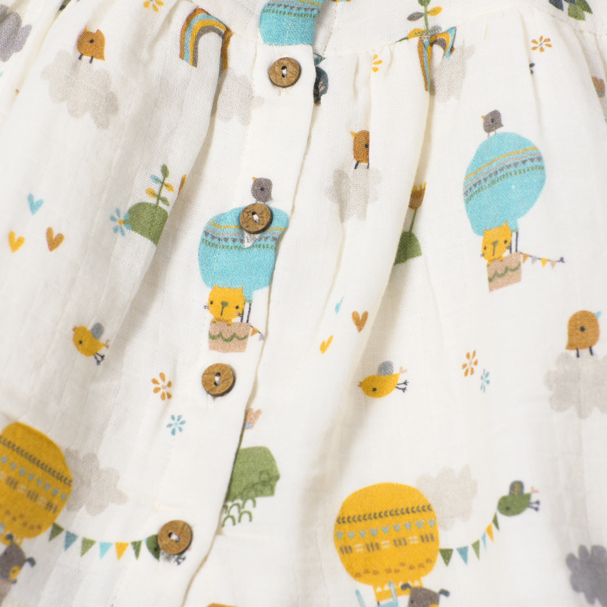 Fly Away Balloon Ruffle Dress + Bloomer (Organic Muslin)