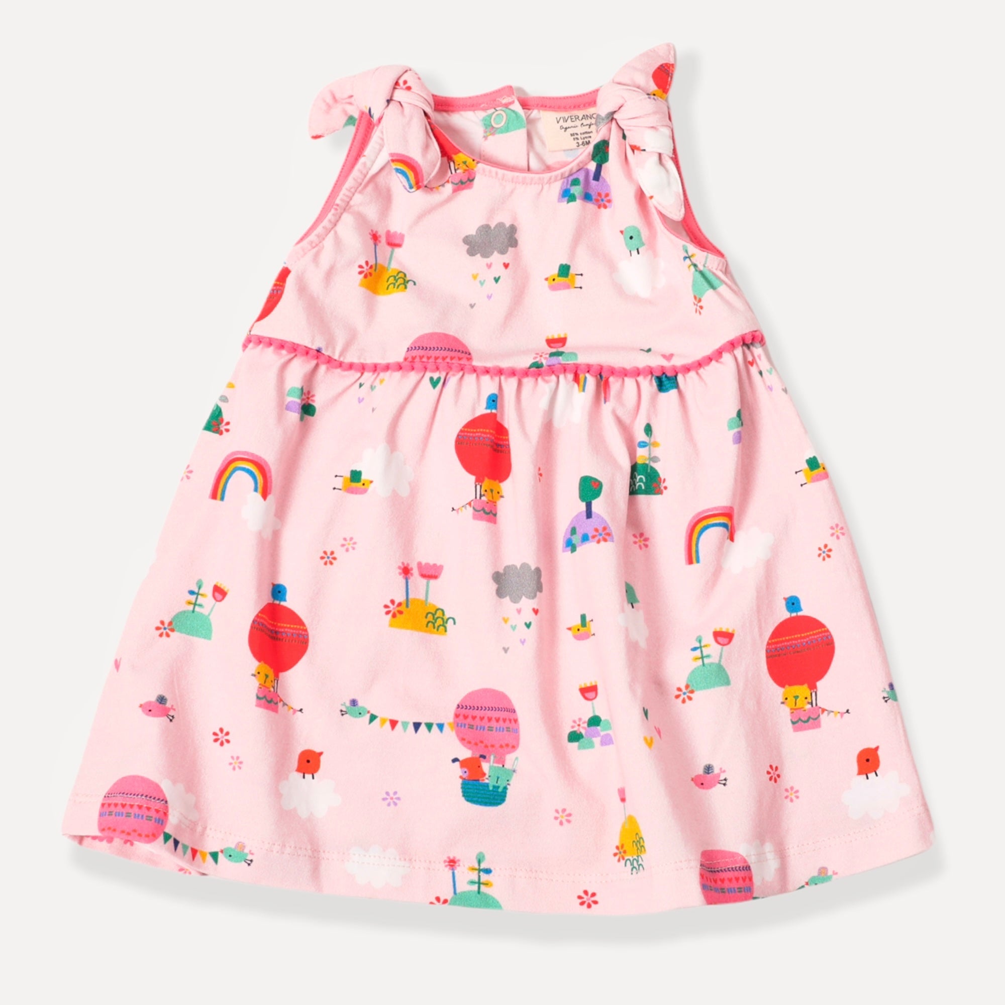 Fly Away Balloon Shoulder Tie Dress + Bloomer (Organic)