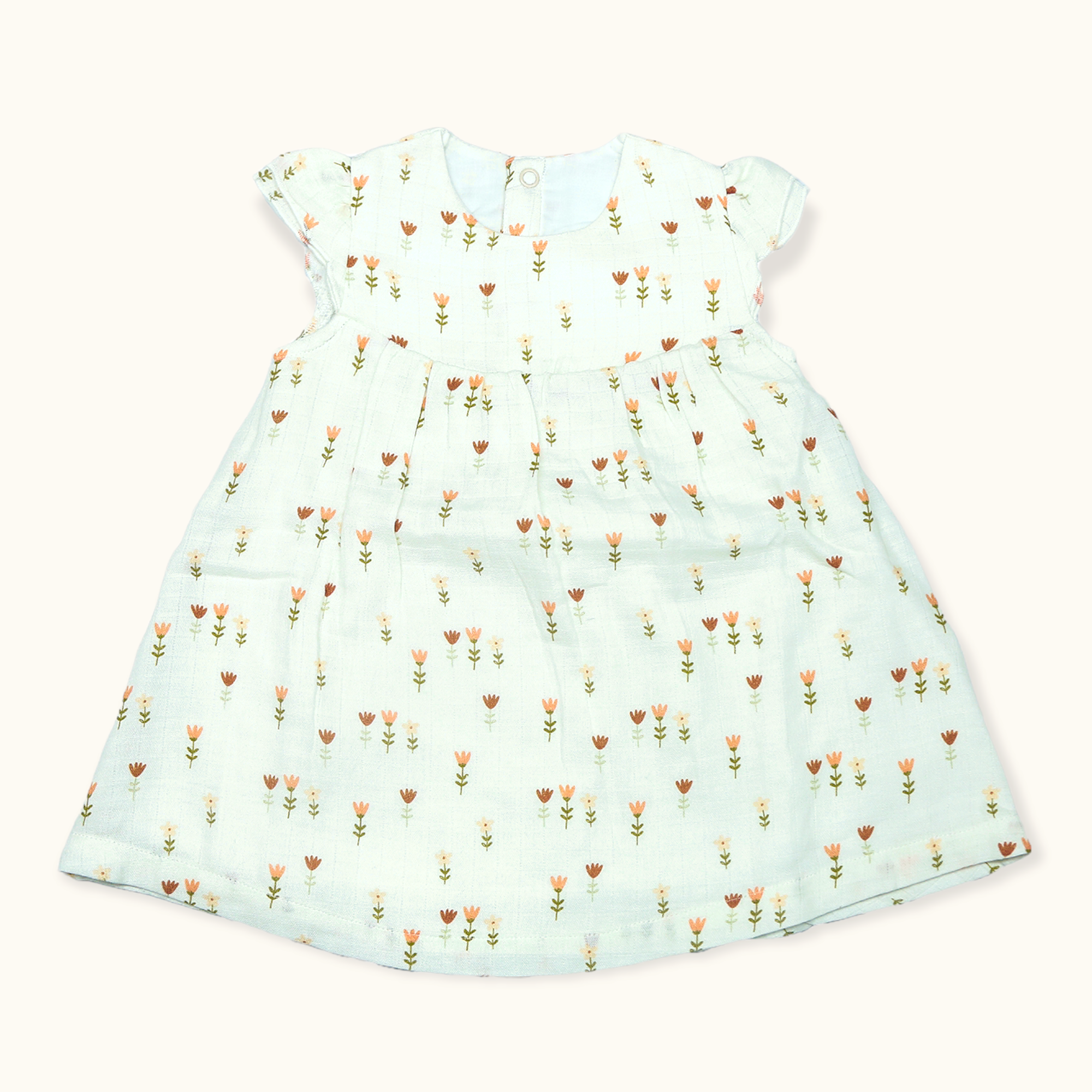 Wildflowers Cap Sleeve Baby Dress + Bloomer Set (Organic Muslin)