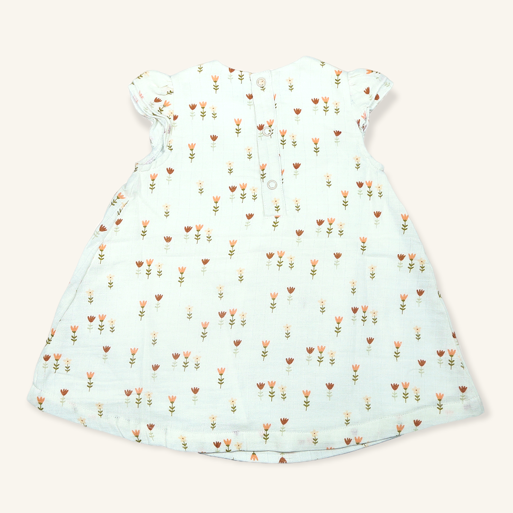 Wildflowers Cap Sleeve Baby Dress + Bloomer Set (Organic Muslin)