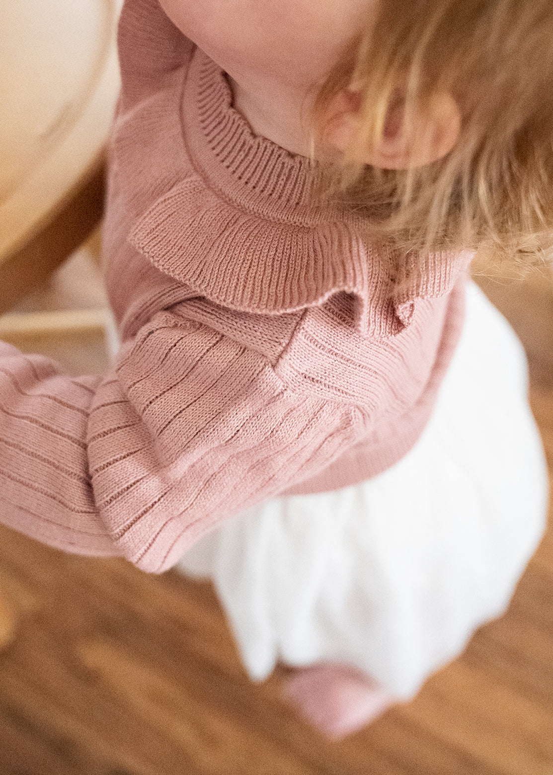 Ruffle Neck Sweater Knit Top & Tutu Baby Dress (Organic Cotton) - 3 Colors
