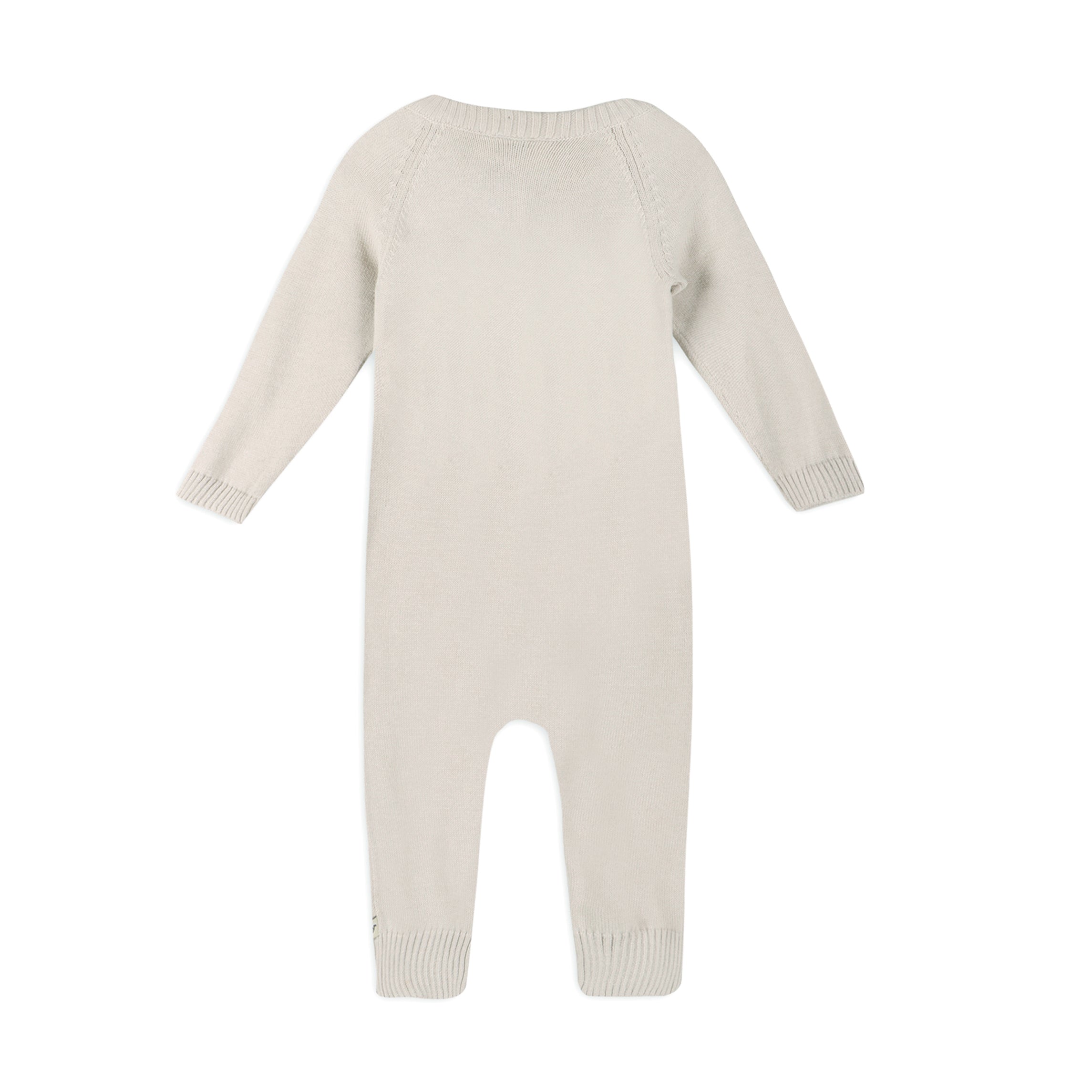 Classic Button & Pocket Sweater Knit Baby Jumpsuit (Organic)
