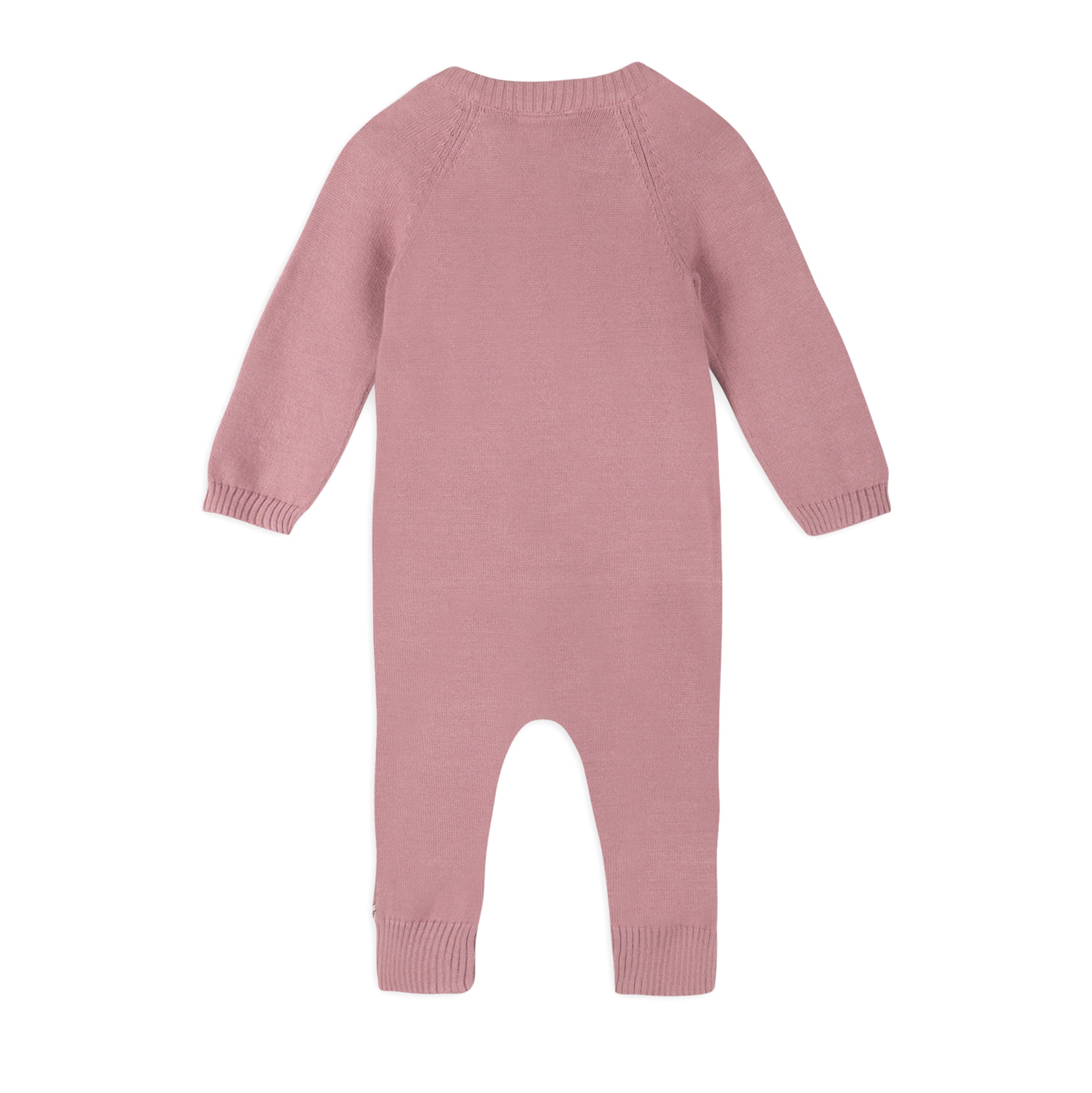 Classic Button & Pocket Sweater Knit Baby Jumpsuit (Organic)